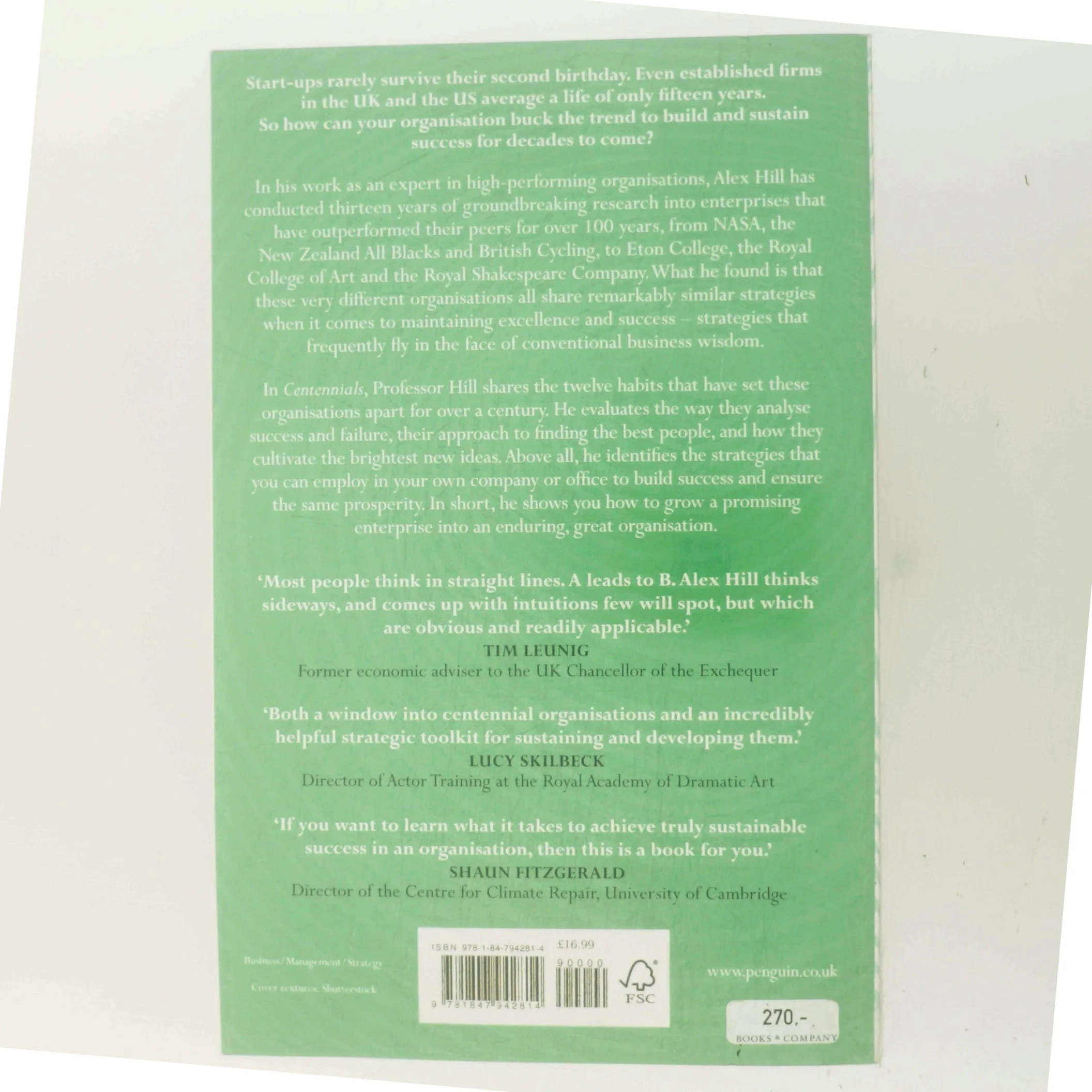 Centennials af Professor Alex Hill (Bog)