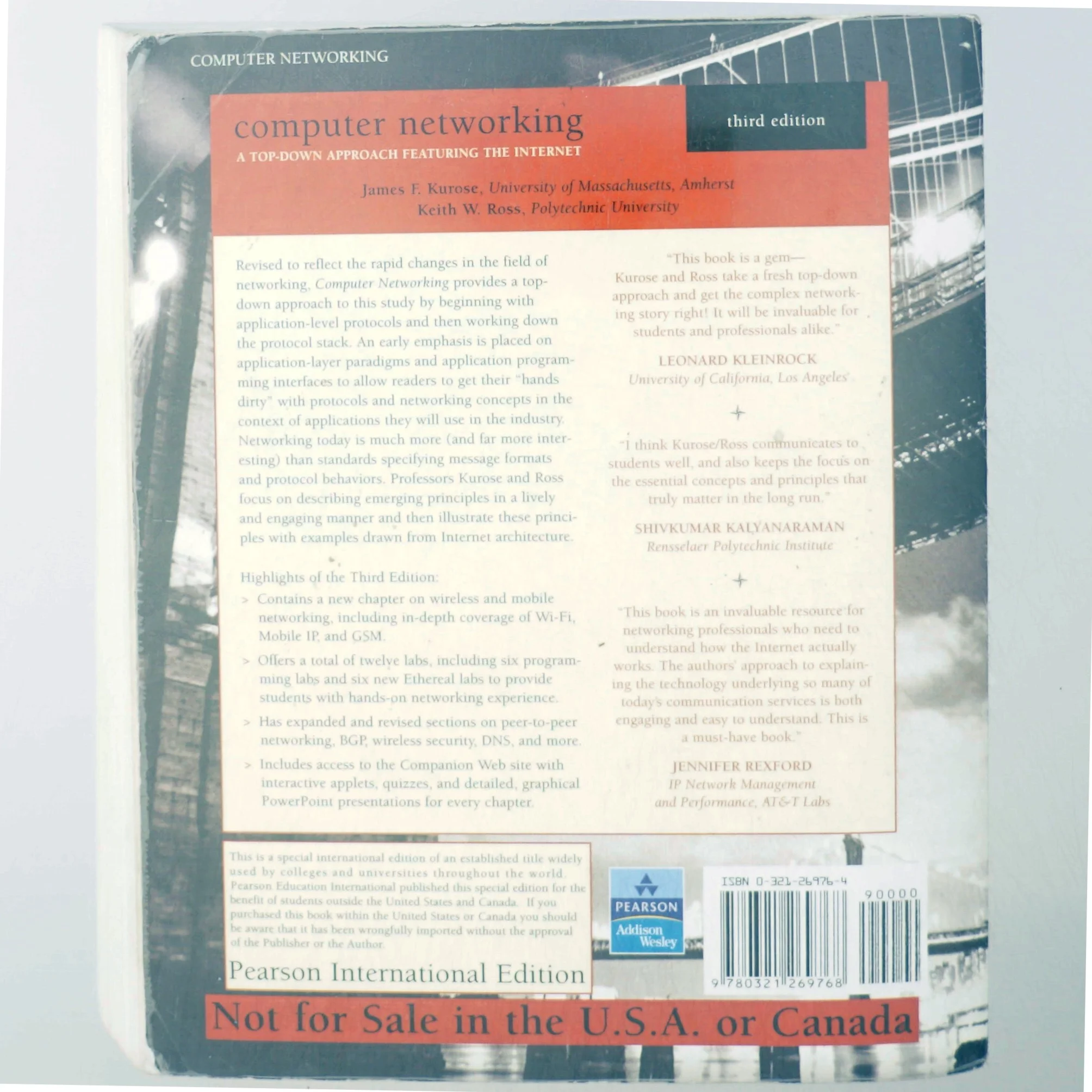 Computer networking : a top-down approach featuring the Internet af James F. Kurose (Bog)
