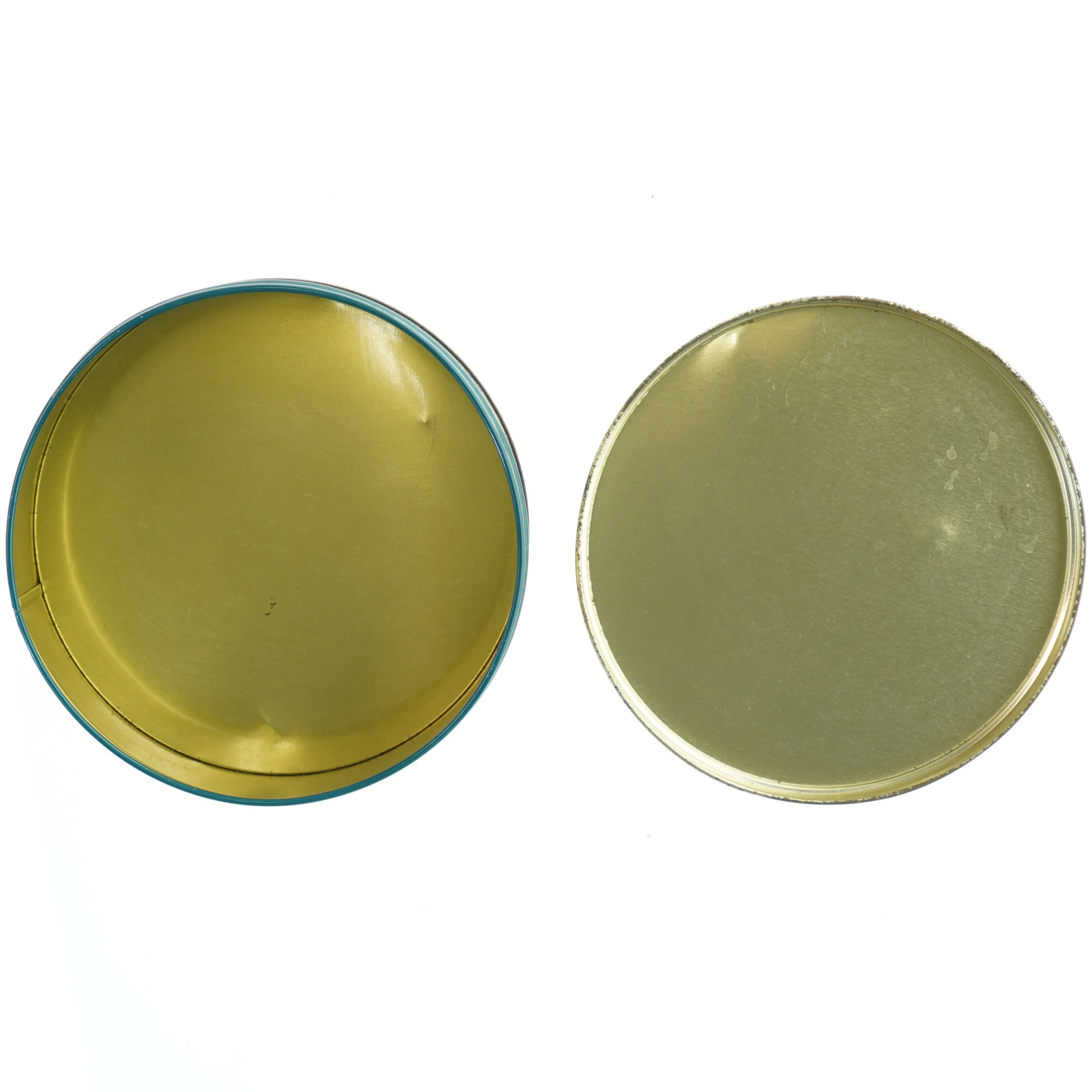 Antikke legetøjsmotiver Dekoreret metal dåse med låg (str. Ø 17 cm)