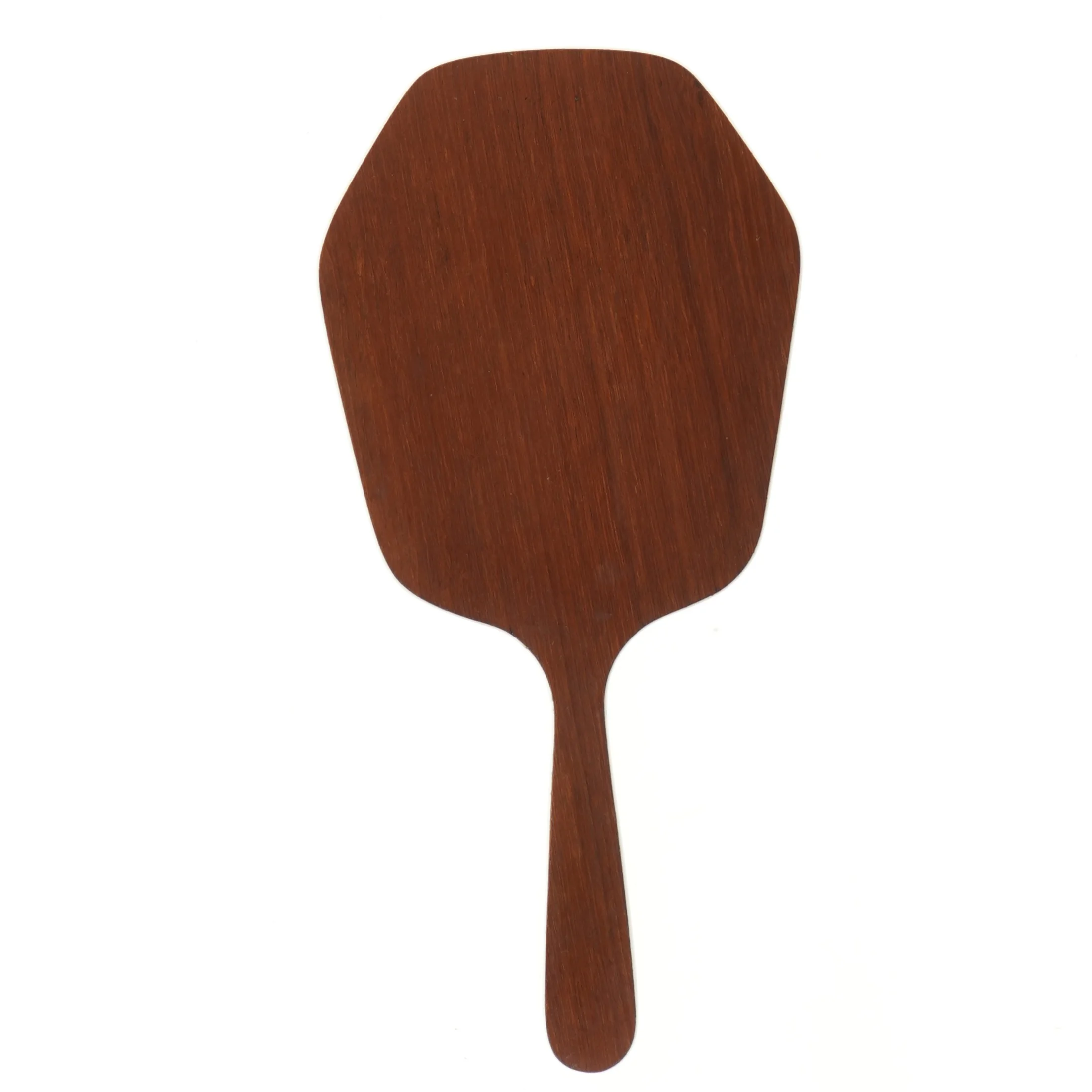 Vintage Teak træ Håndspejl i træramme (str. 41 cm)