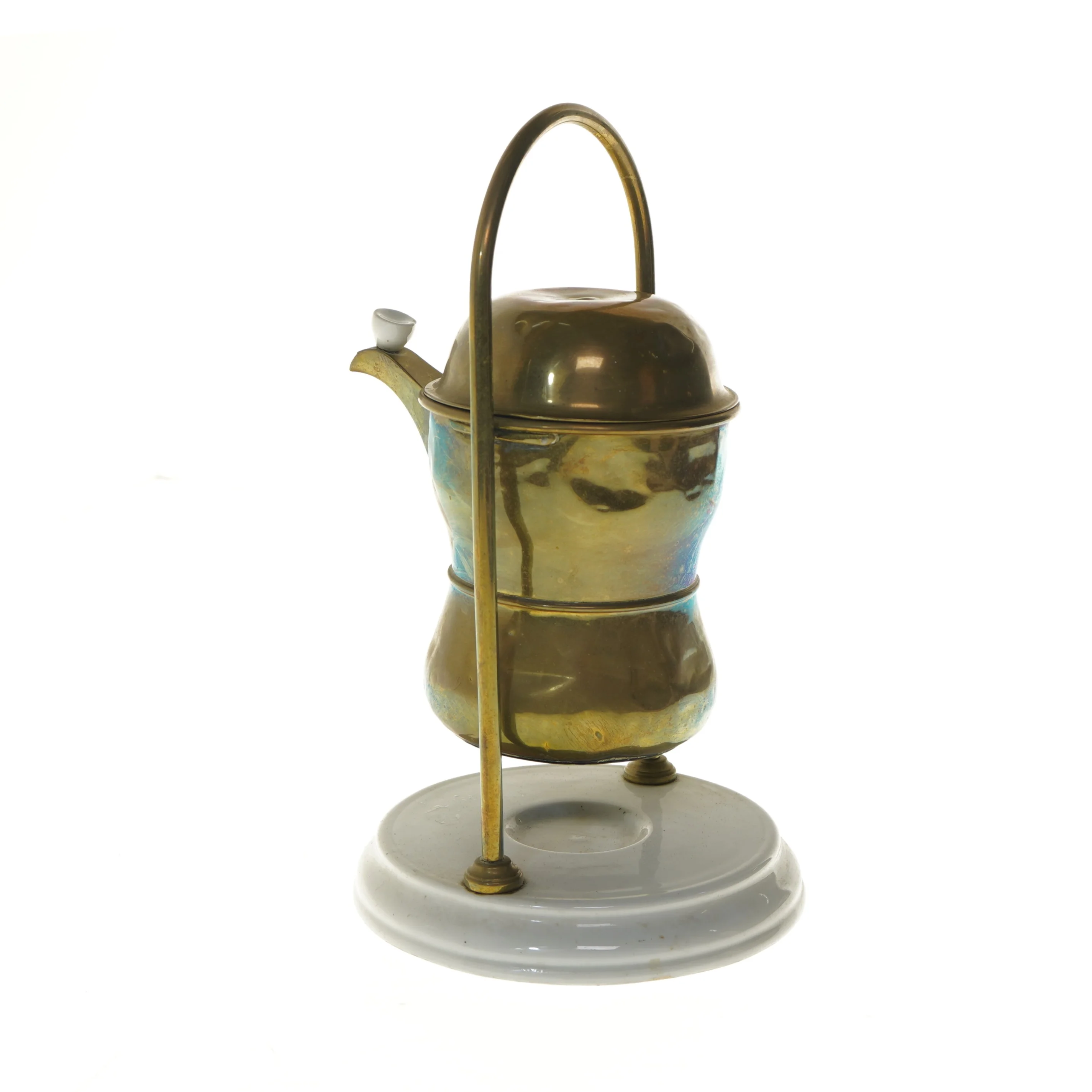 Antik kaffekande med holder (str. 36 cm)