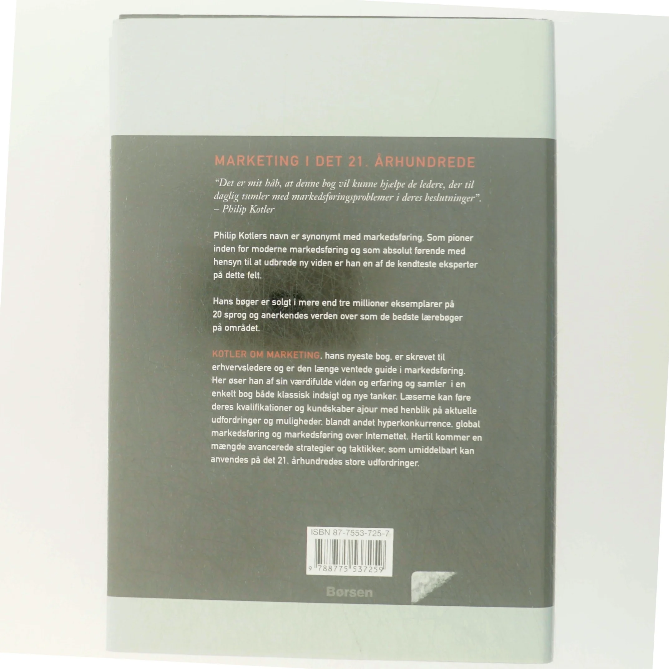 Kotler om marketing : hvordan man opbygger markeder, får succes og bliver førende af Philip Kotler (Bog)