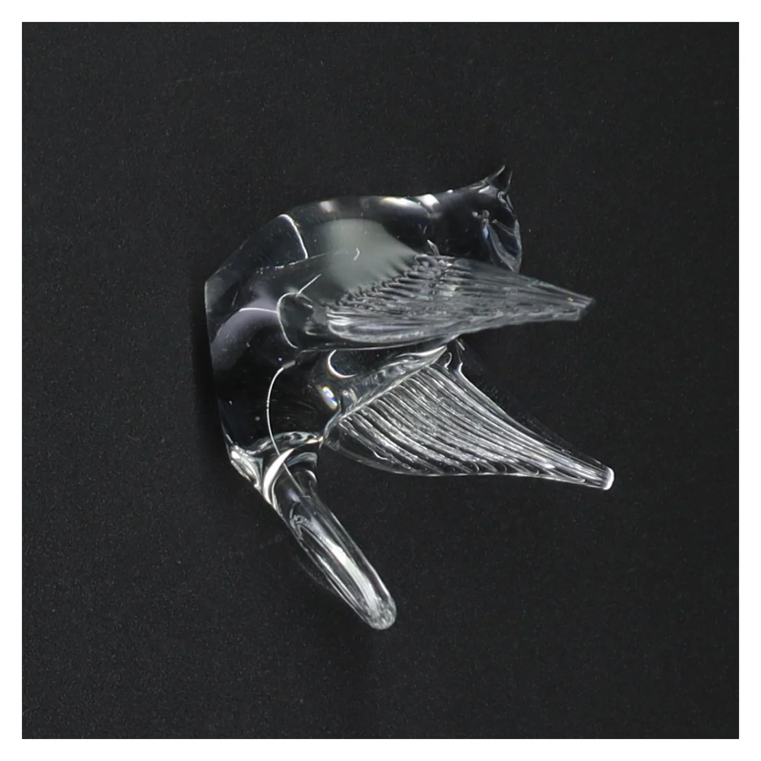 Glasfugl figur (str. 7 x 9 x 7 cm)