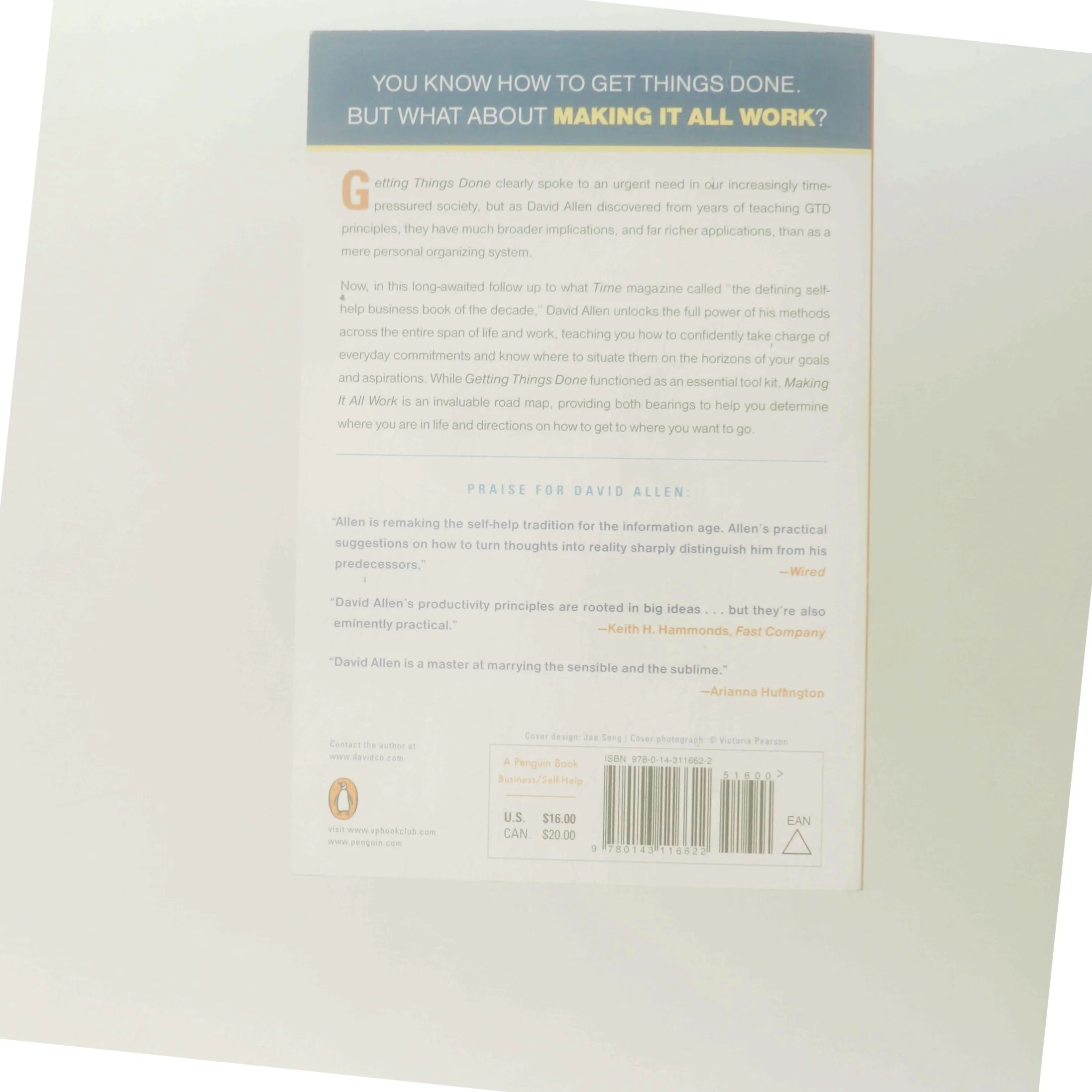 Making It All Work af David Allen (Bog)