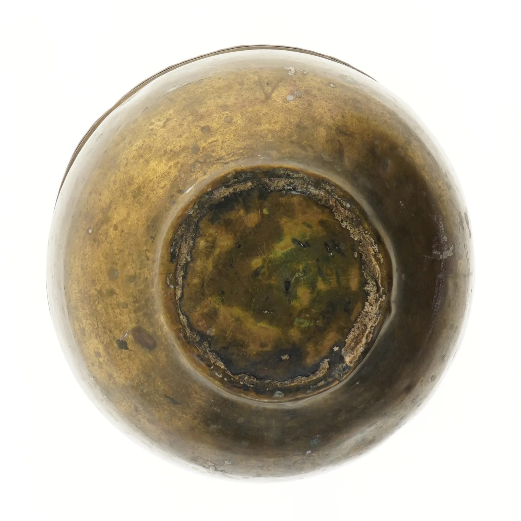 Vintage messing skål (str. Ø 30 cm)