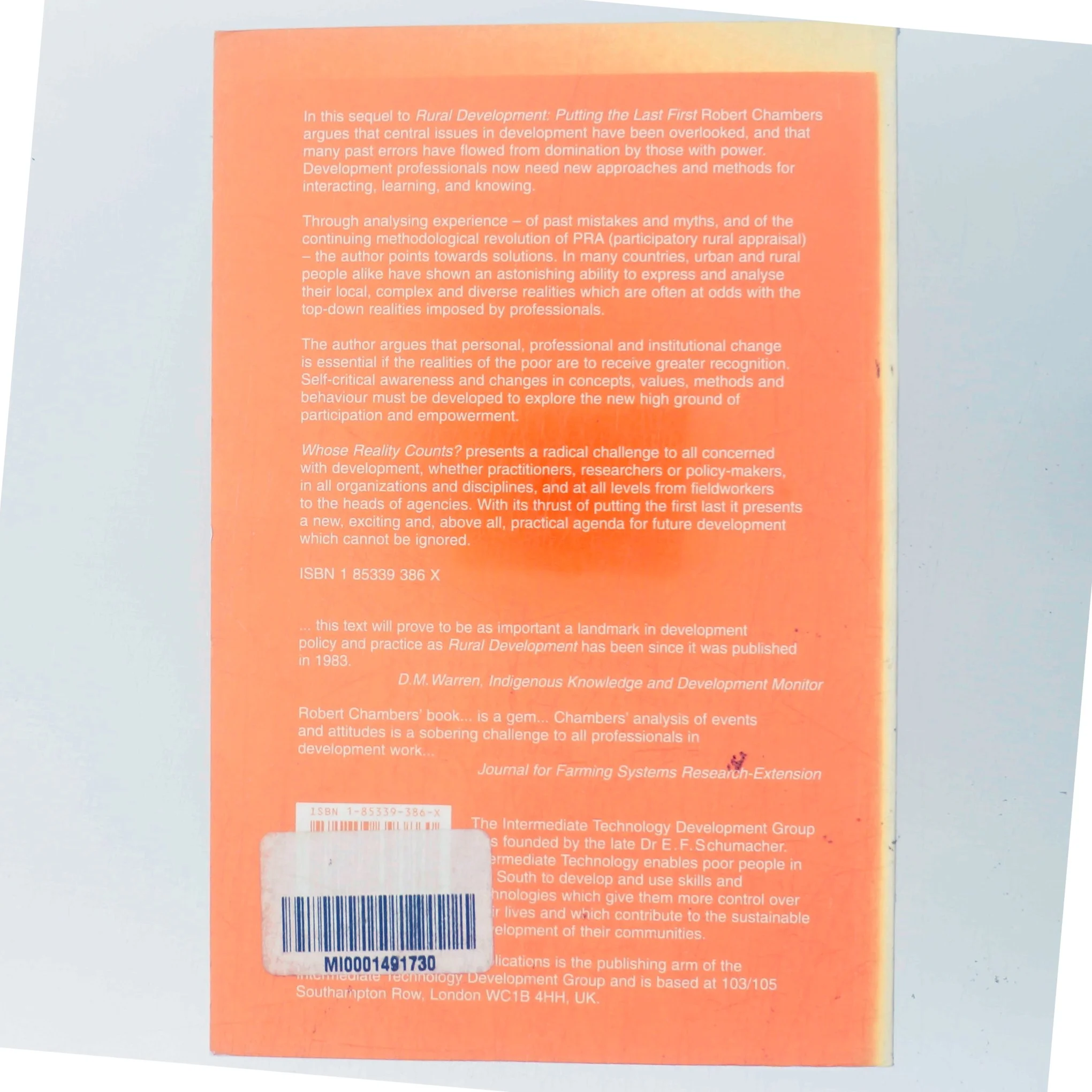 Whose Reality Counts? af Robert Chambers (Bog)