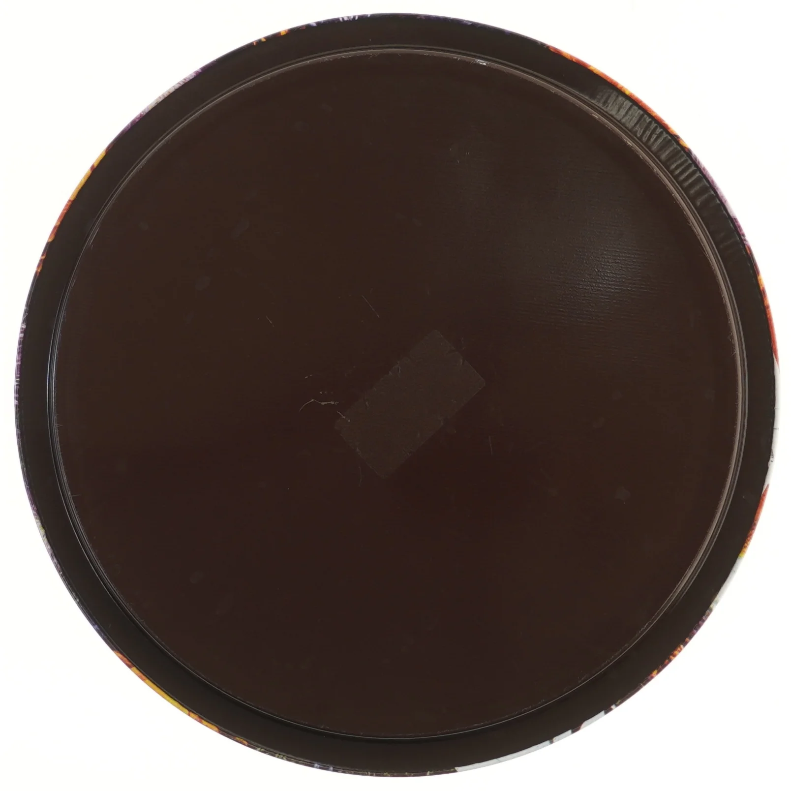 Rund serveringsbakke med blomsterdesign (str. Ø 33 cm)