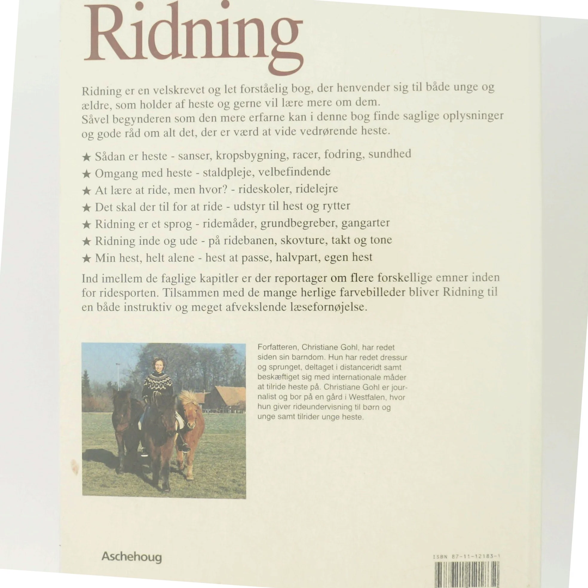 Ridning af Christiane Gohl (Bog)