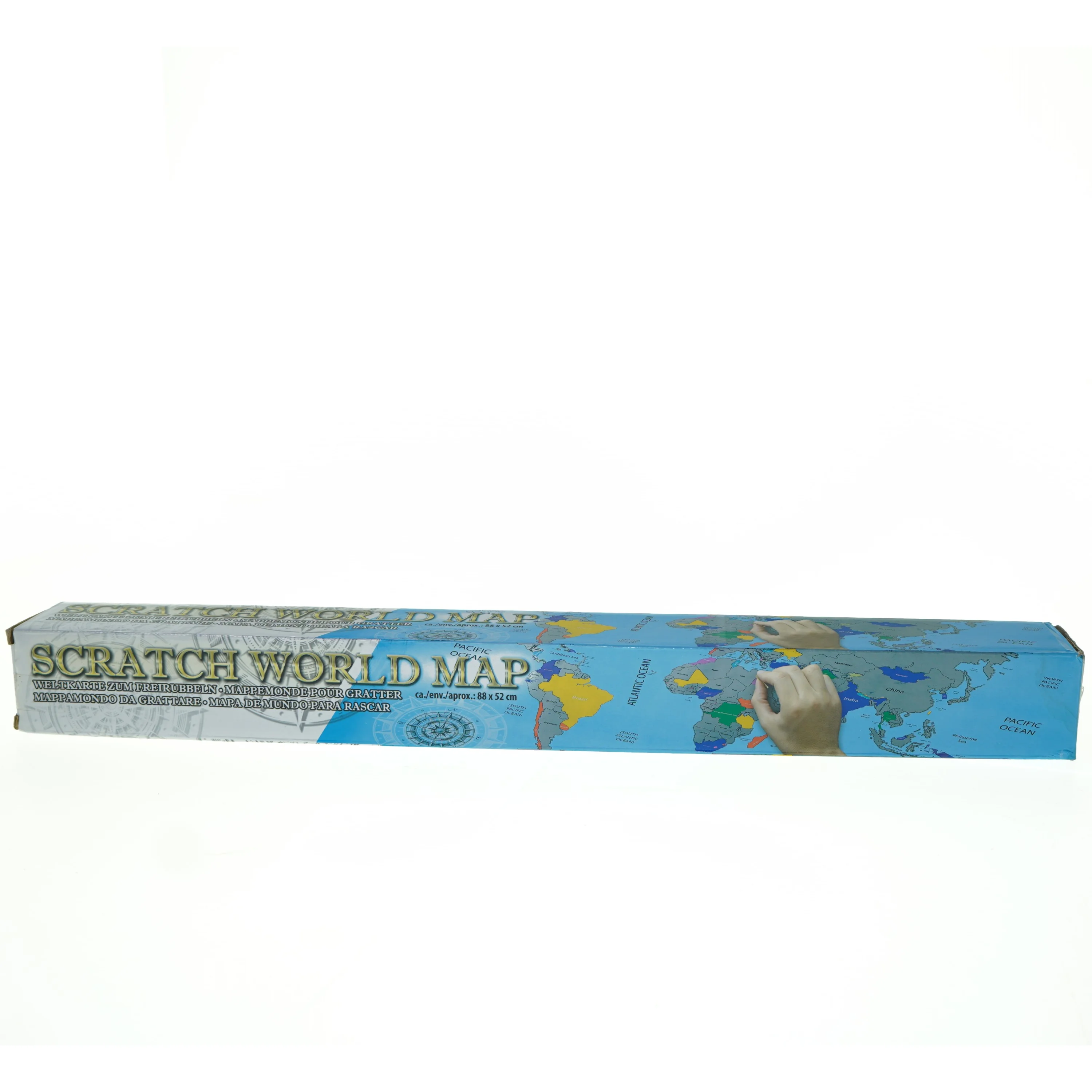 Scratch world map -SKRAB DE STEDER, DU HAR VÆRET! (str. 88 x 52 cm)