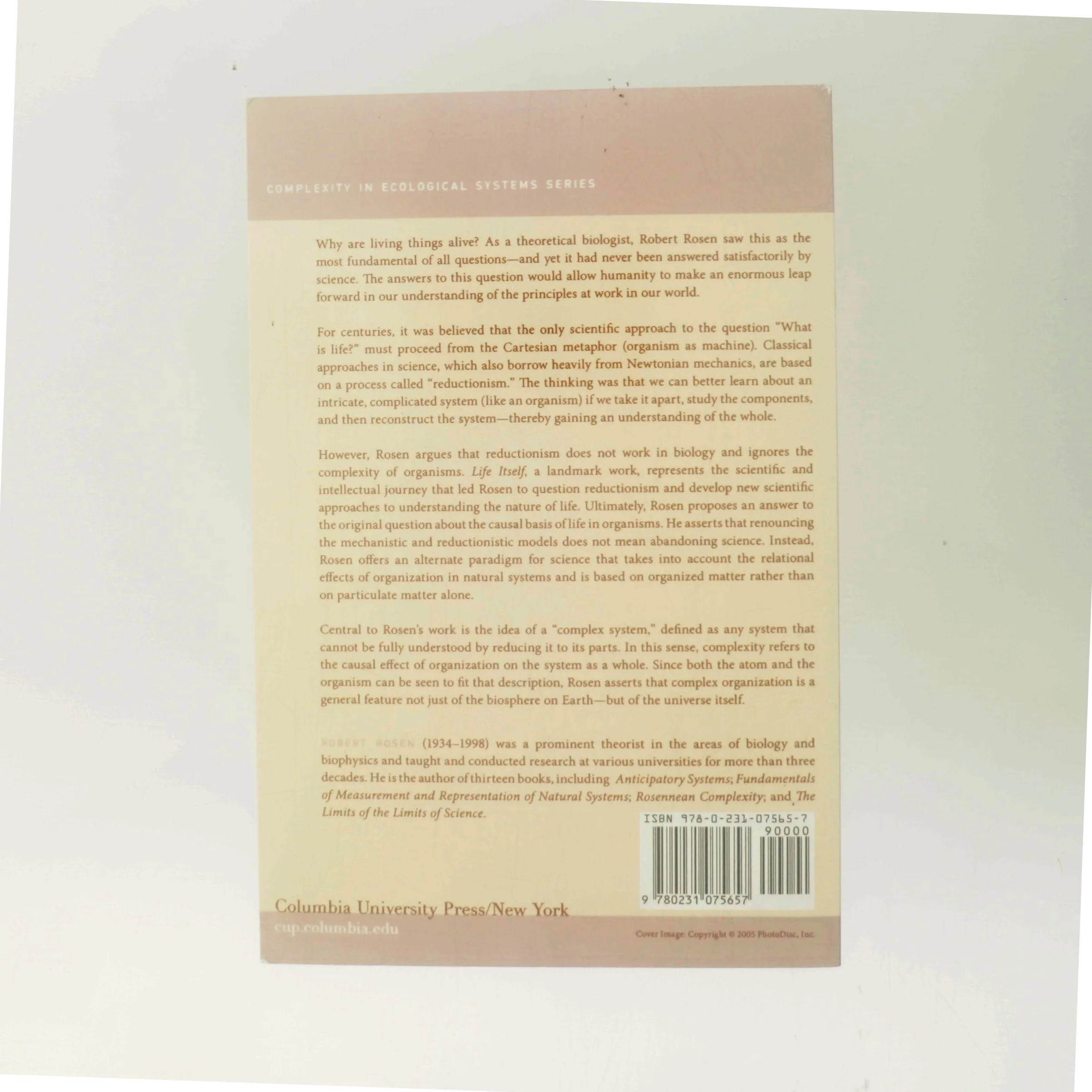 Life Itself af Robert Rosen (Bog)