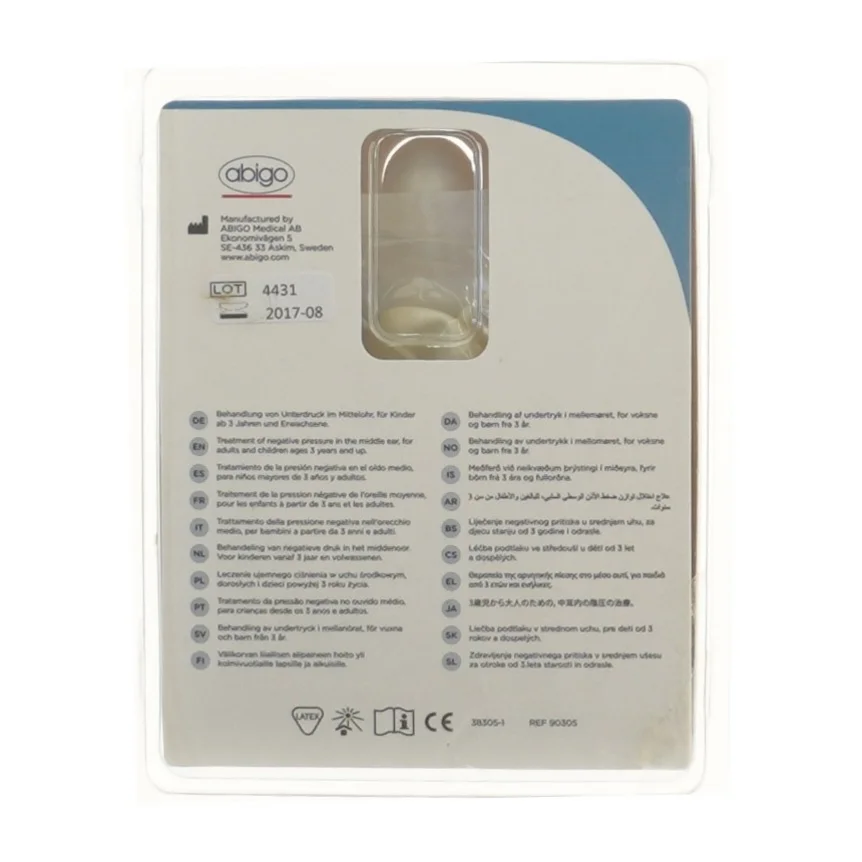 Otovent næseslange til øretrykbehandling fra Otovent (str. 16x13 cm)