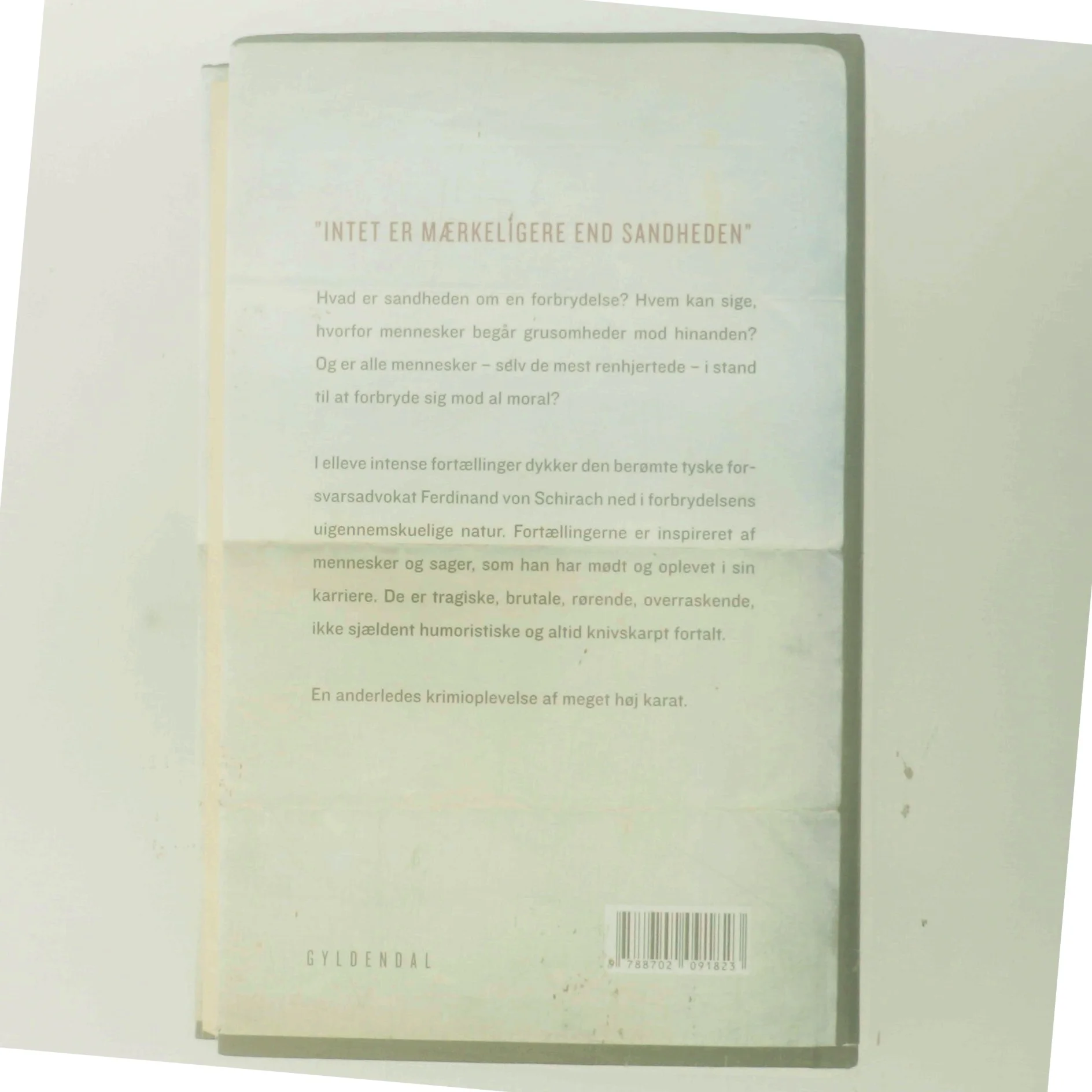 Forbrydelser : fortællinger af Ferdinand von Schirach (Bog)