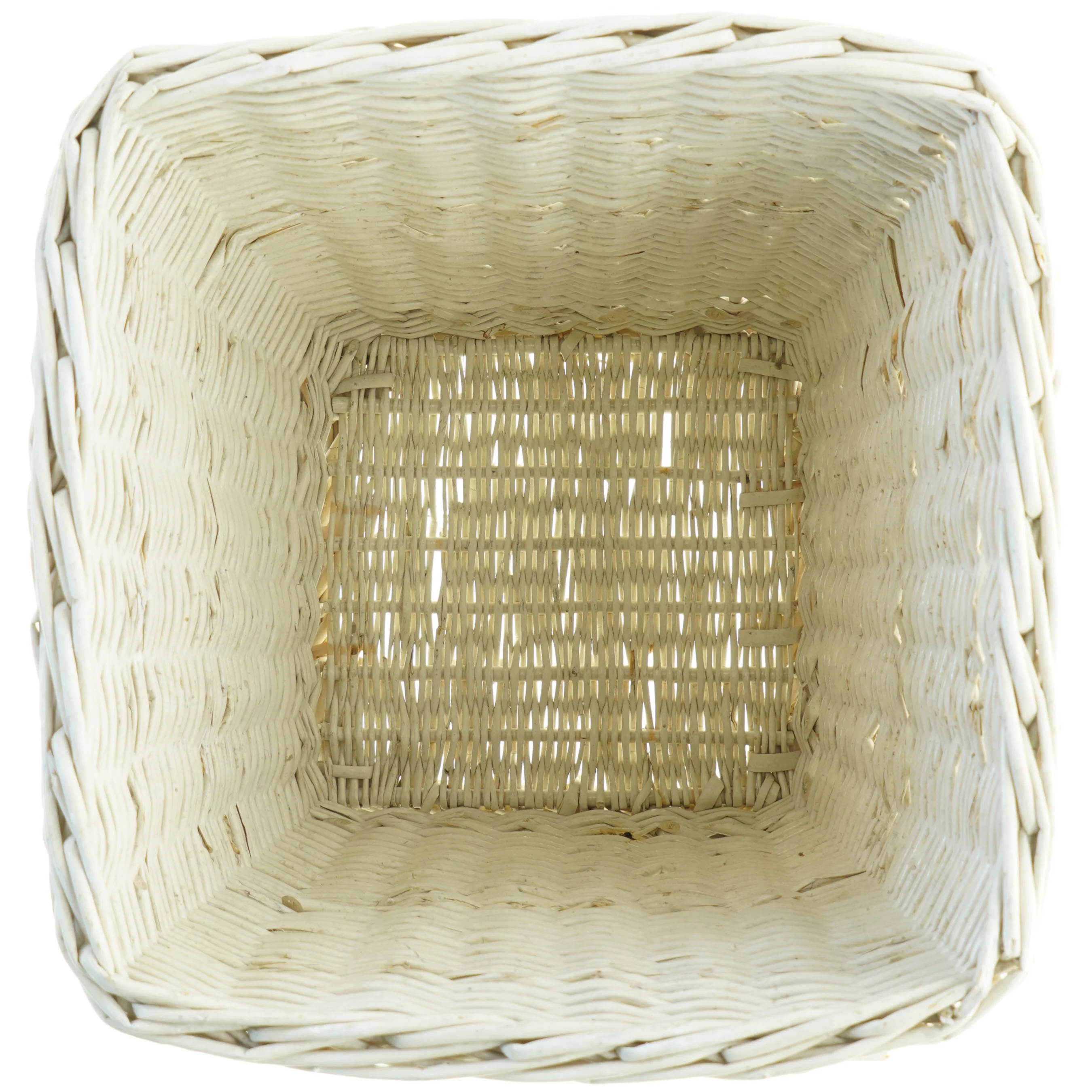 Hvid Flettet kurv (str. H. 29 cm)