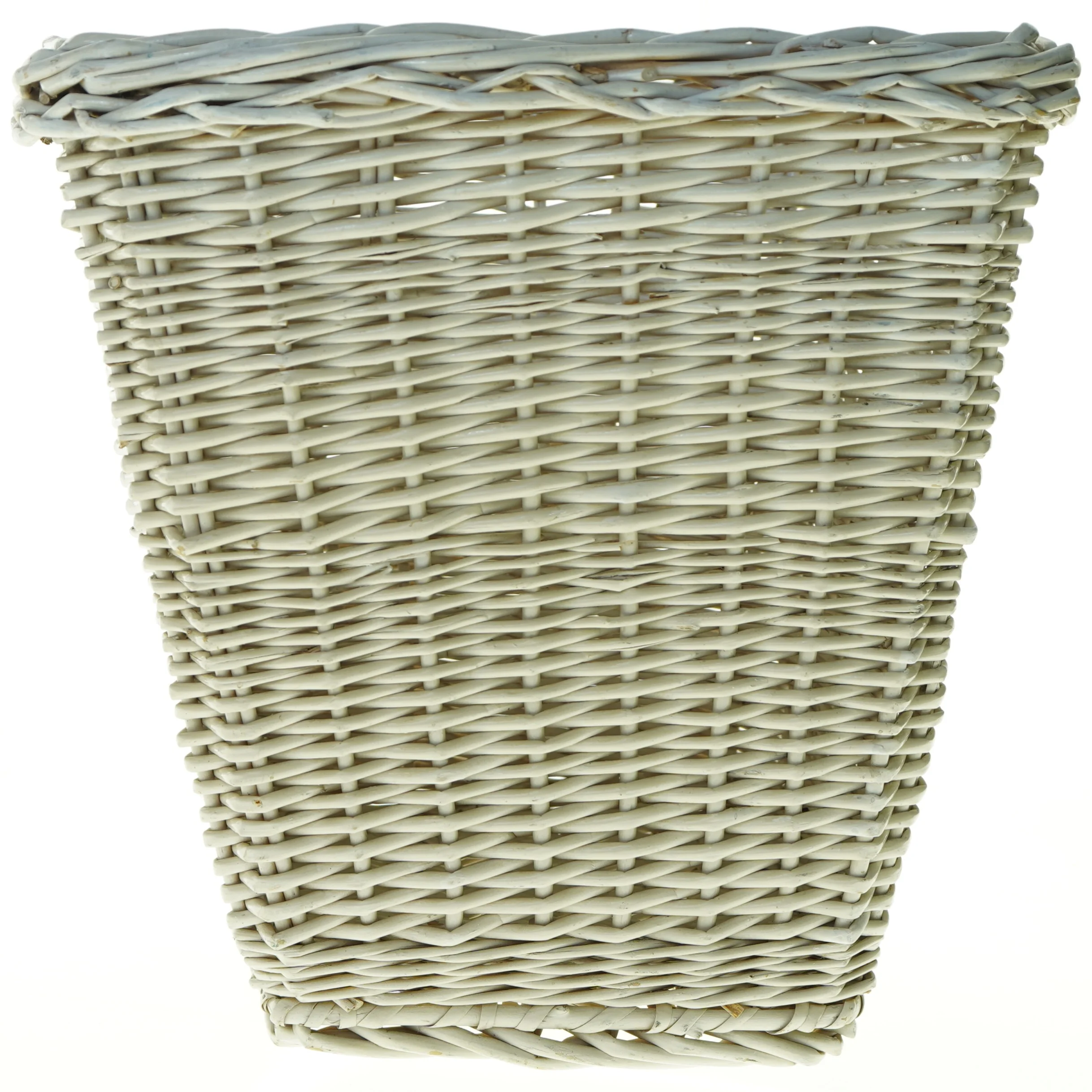 Hvid Flettet kurv (str. H. 29 cm)