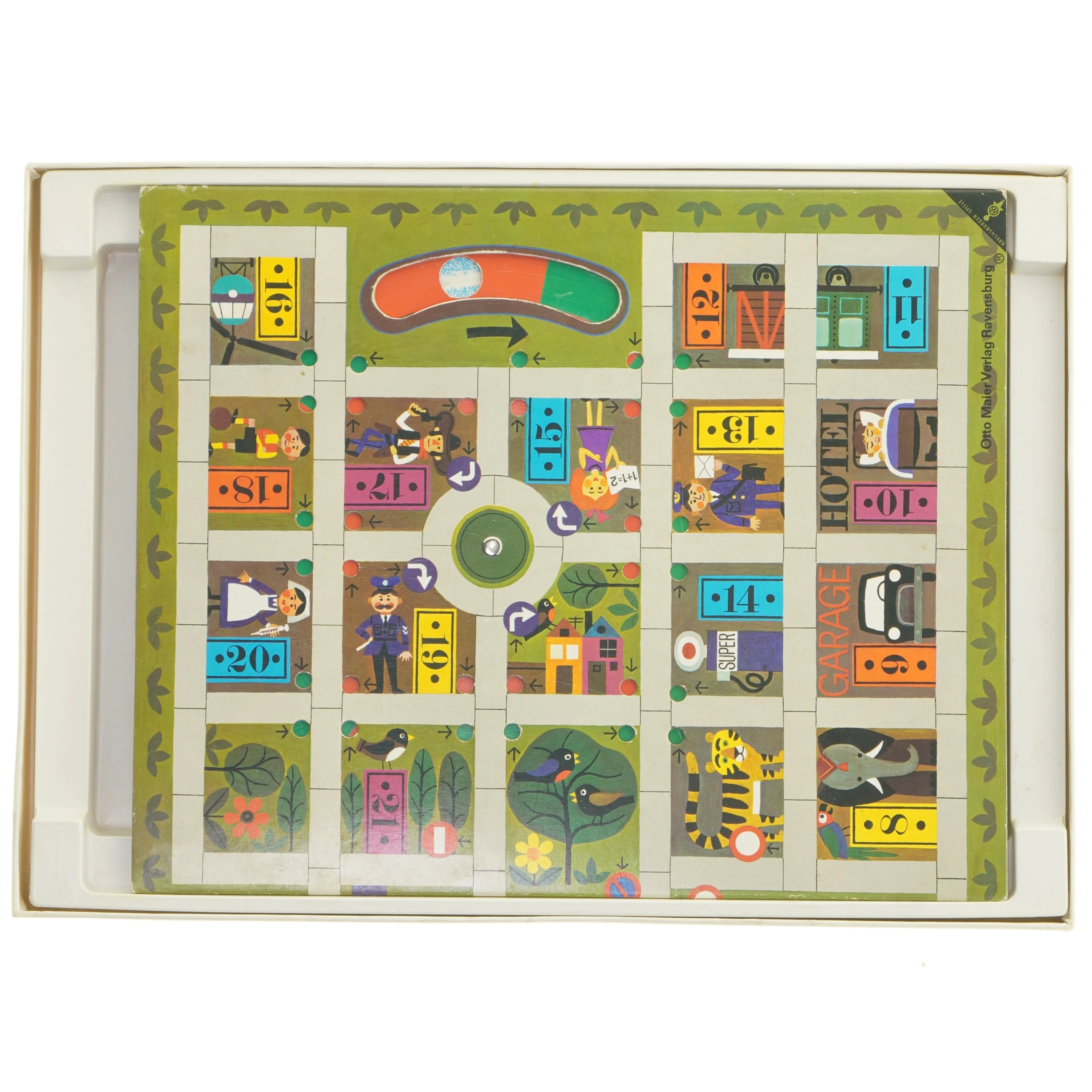 Stop & Go trafikselskabsspil fra 1960 Ravensburger (str. 39,5x28,5 cm)