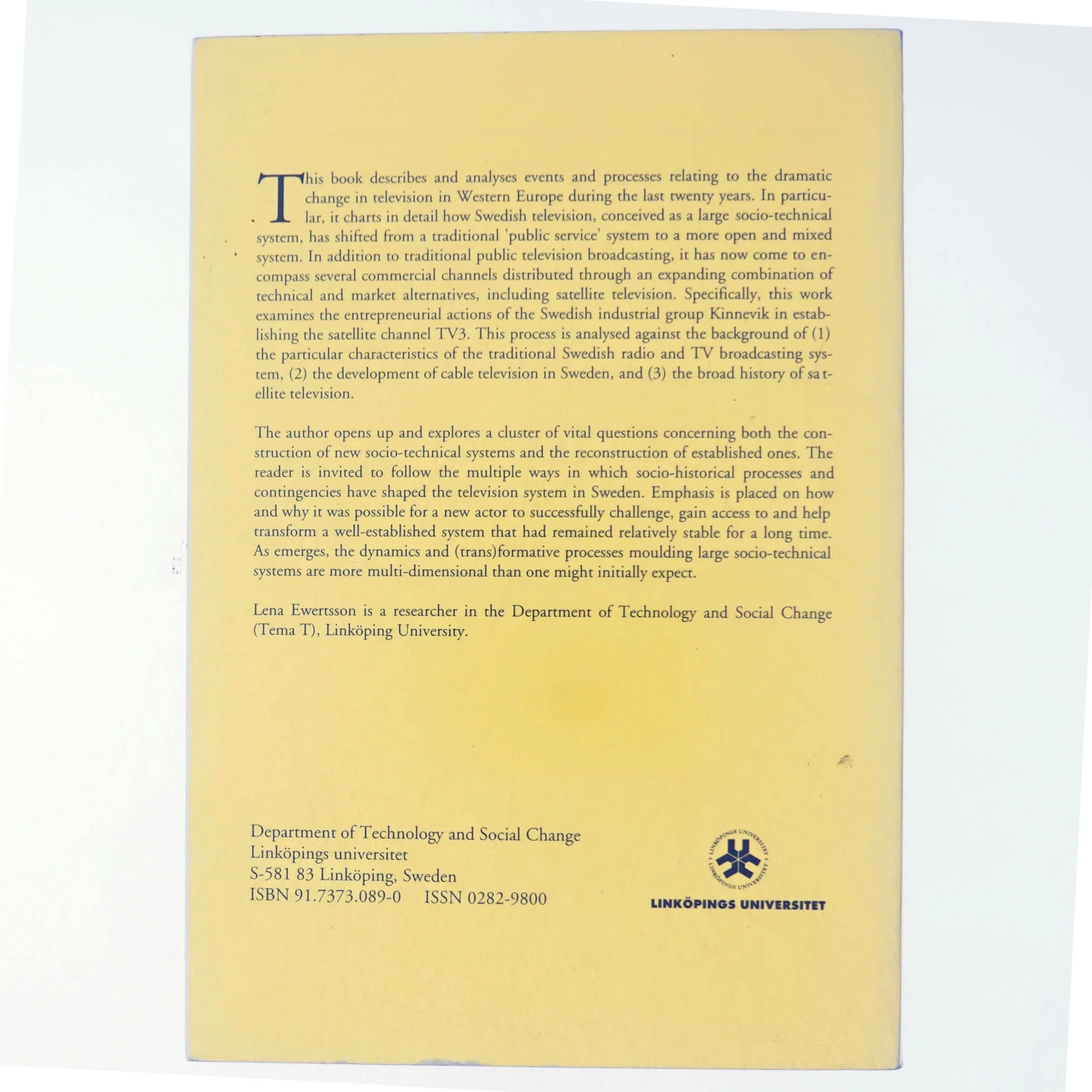 The Triumph of Technology over Politics? af Lena Ewertsson (Bog)(