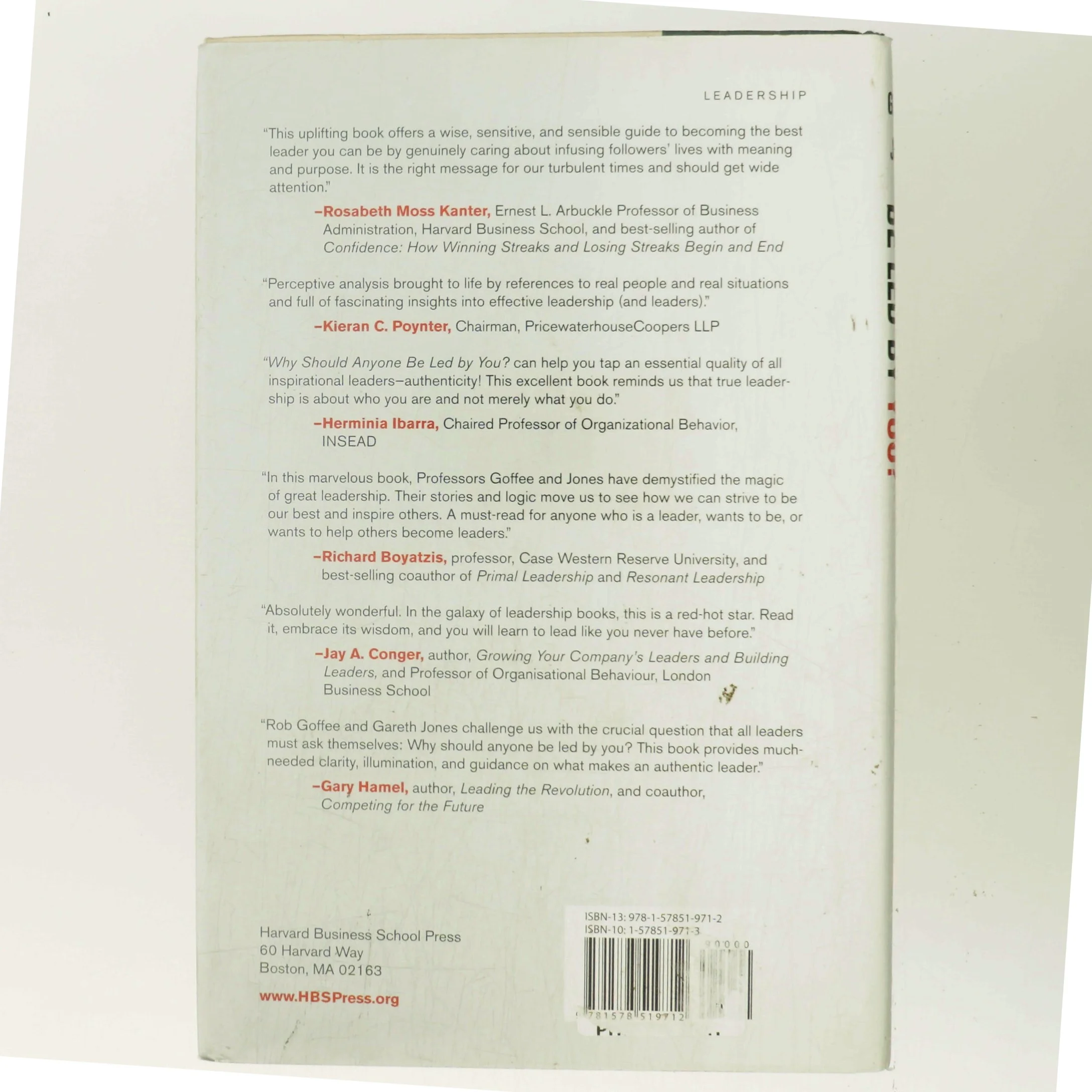 Why should anyone be led by you? : what it takes to be an authentic leader (Bog)