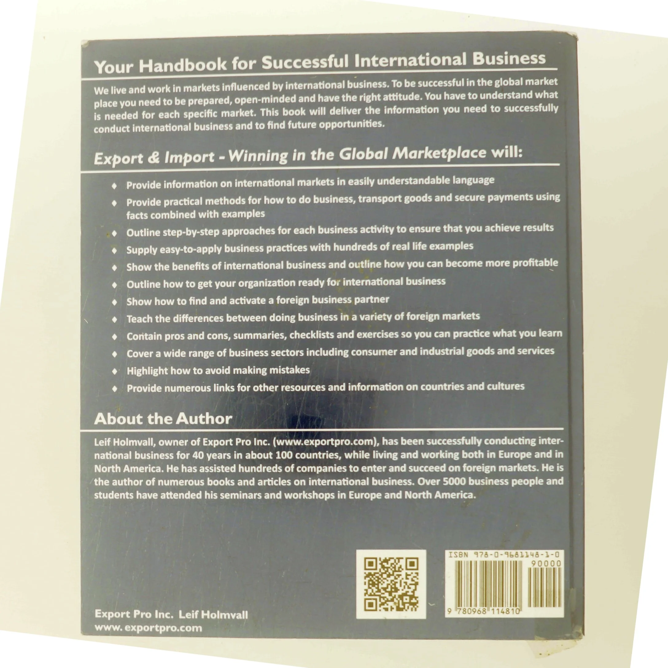 Export and Import af Leif Holmvall (Bog)