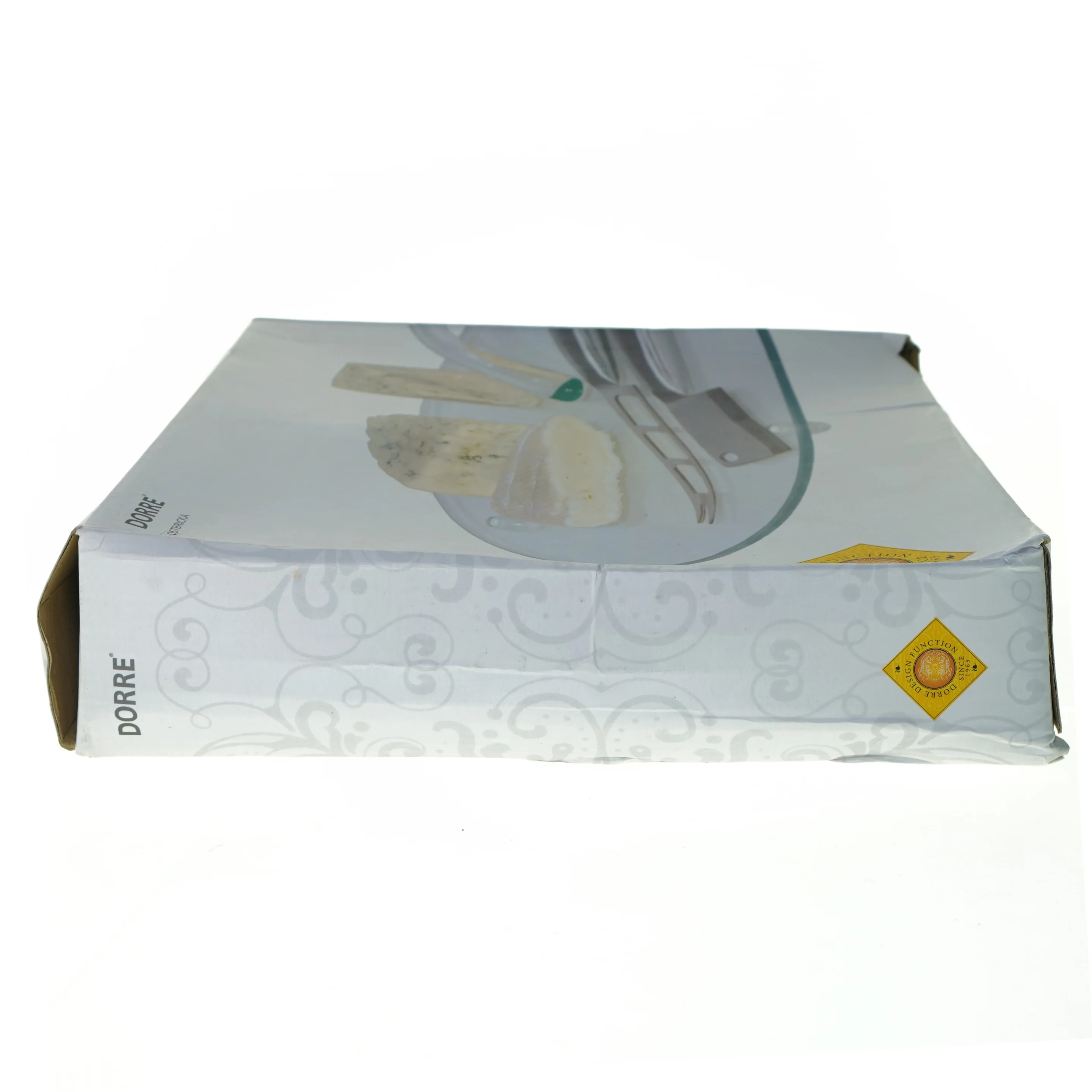 Glas Servering Ostefad med praktisk håndtag fra Dorre (str. 30 cm)