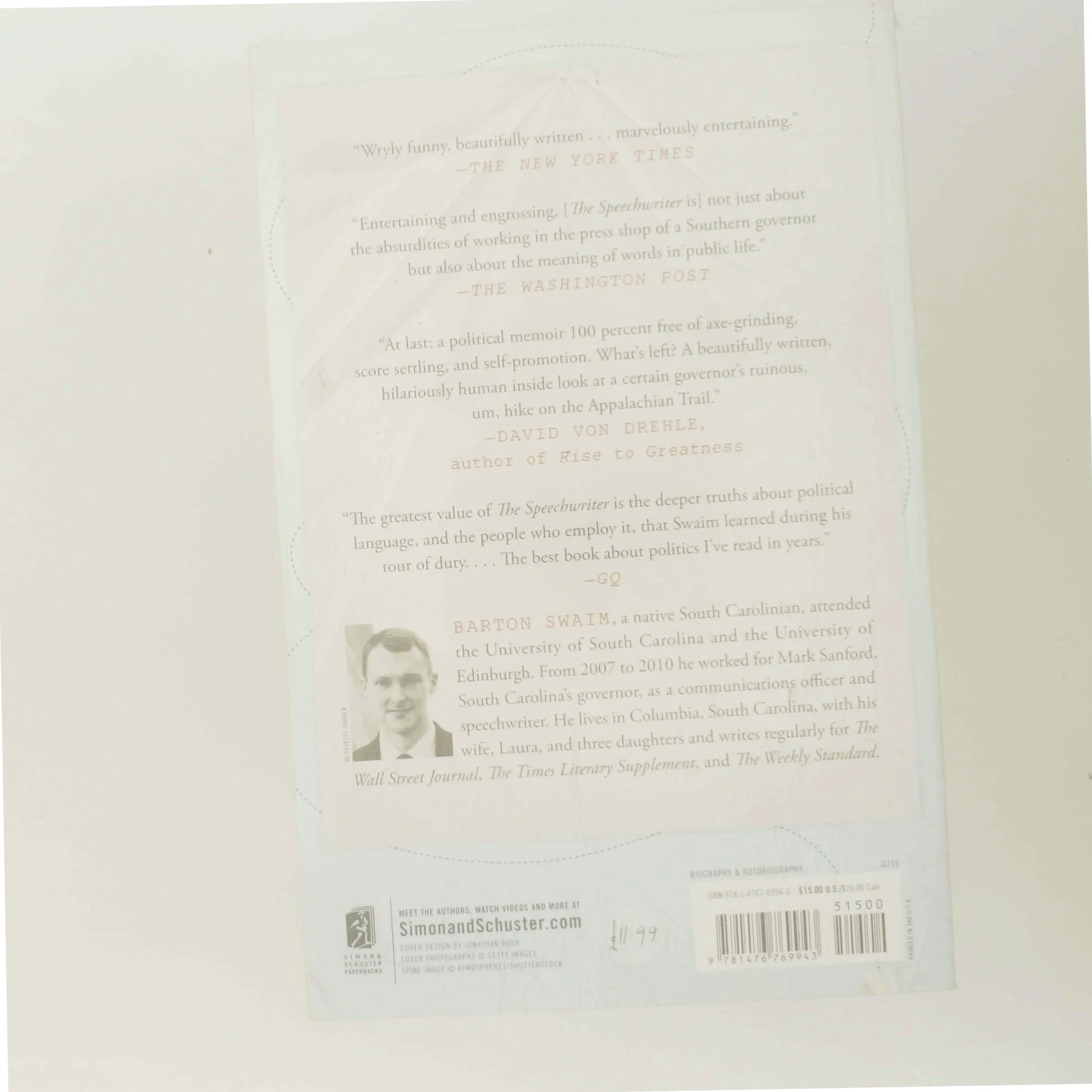 The speechwriter : a brief education in politics af Barton Swaim (1972-) (Bog)