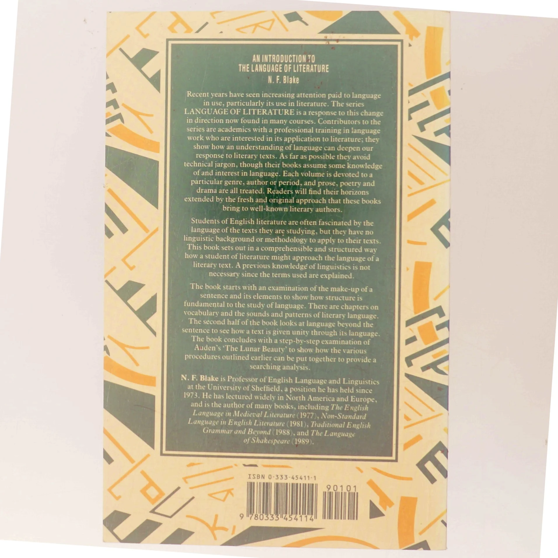 An introduction to the language of literature af N. F. Blake (1934-) (Bog)
