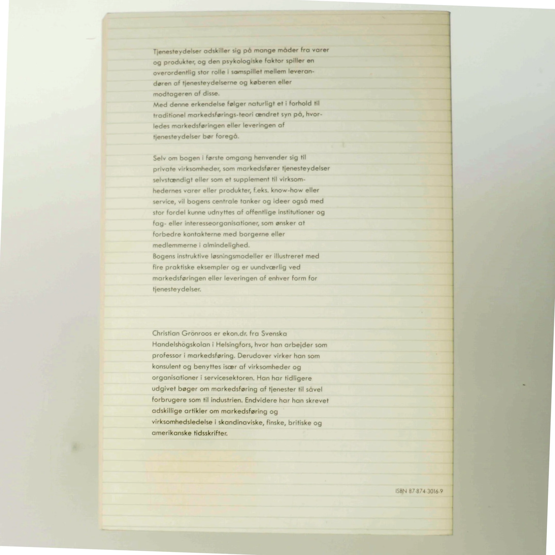 Vejen til bedre tjeneste ydelser af Christian Grönroos (Bog)