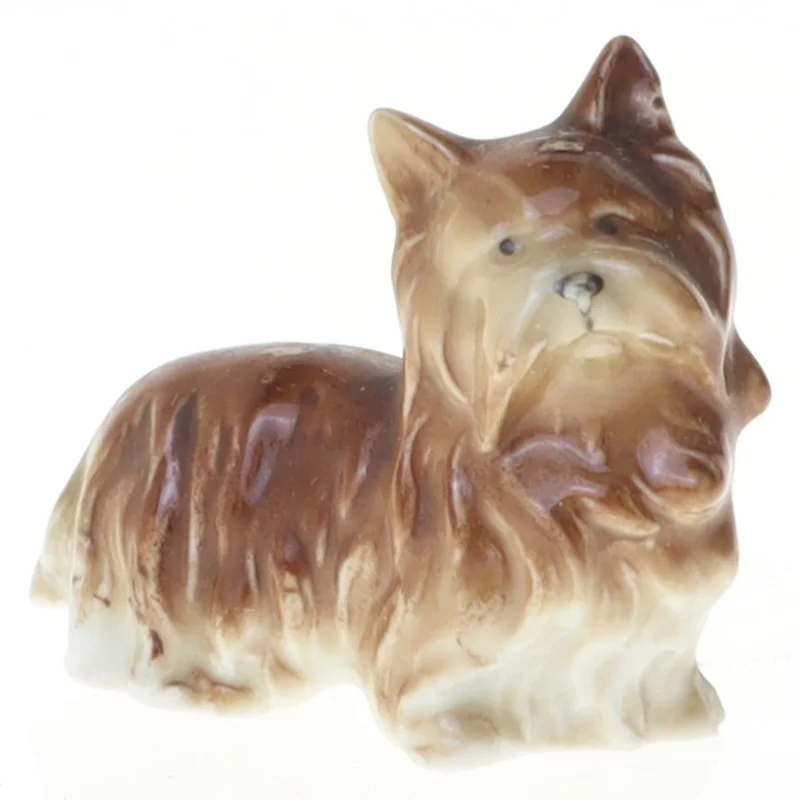 Keramik Yorkshire Terrier hundefigur (str. 6 cm)