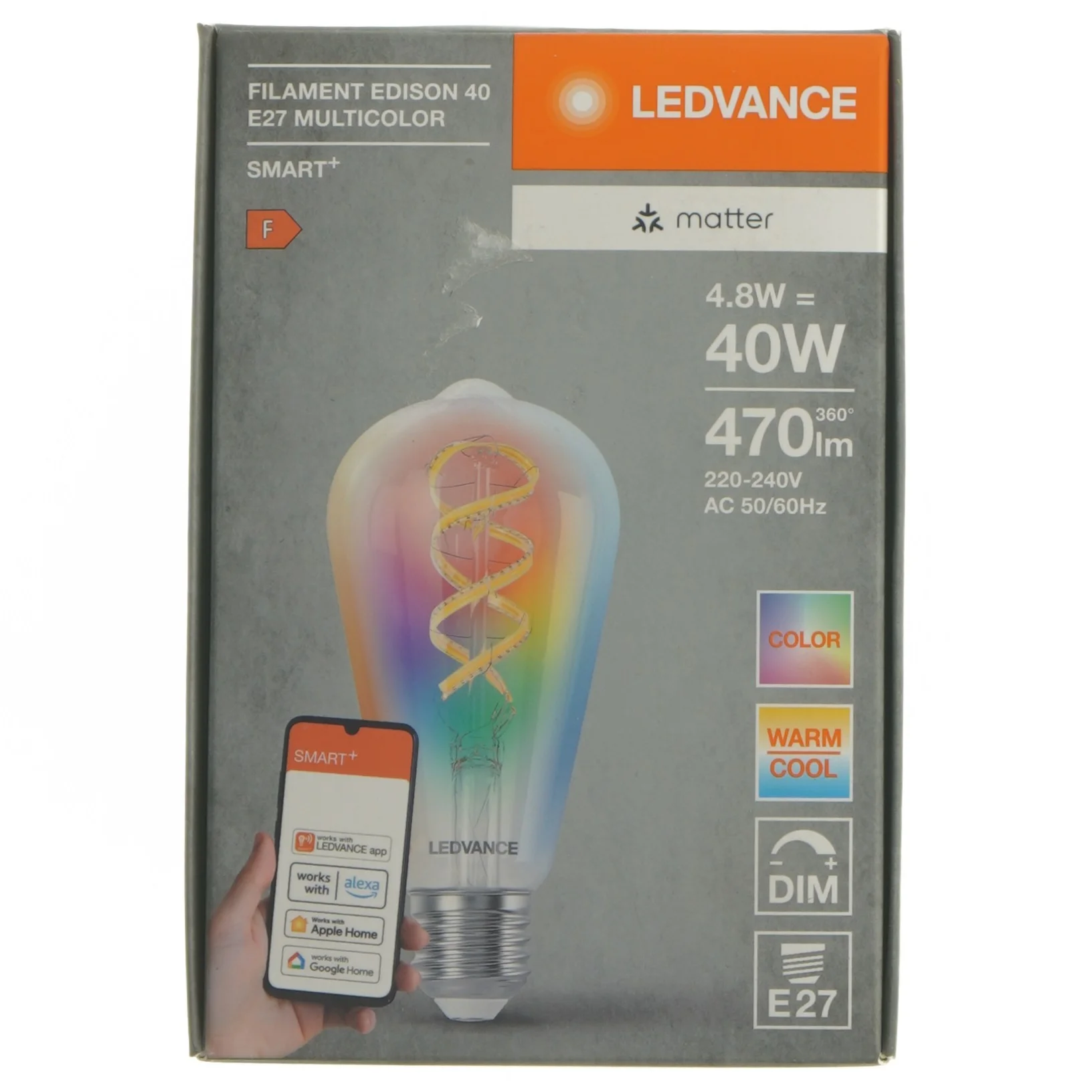 LEDVANCE Smart+ LED-pære E27 Multicolor fra Ledvance (str. ø 6,4, 14 cm)