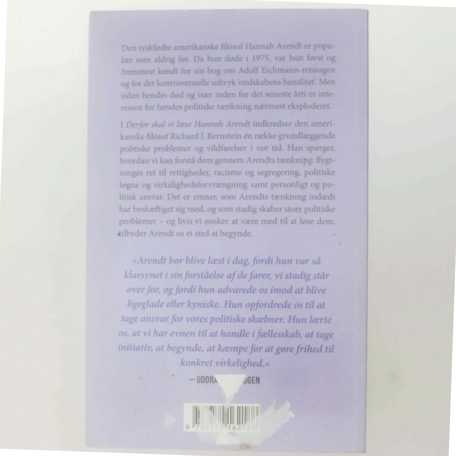 Derfor skal vi læse Hannah Arendt af Richard J. Bernstein (Bog)