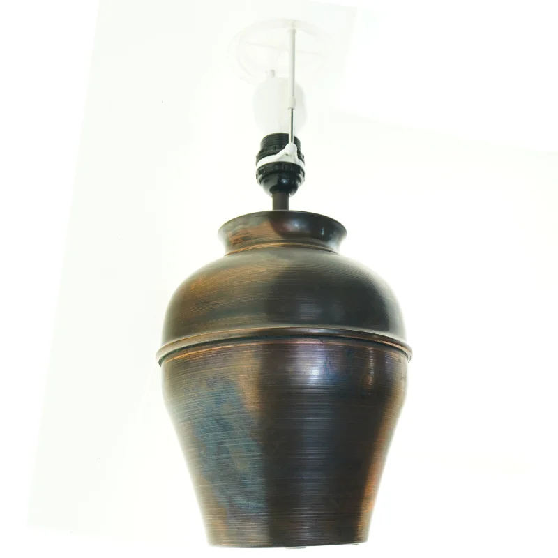Vintage kobber bordlampe (str. 51 x 24 cm)