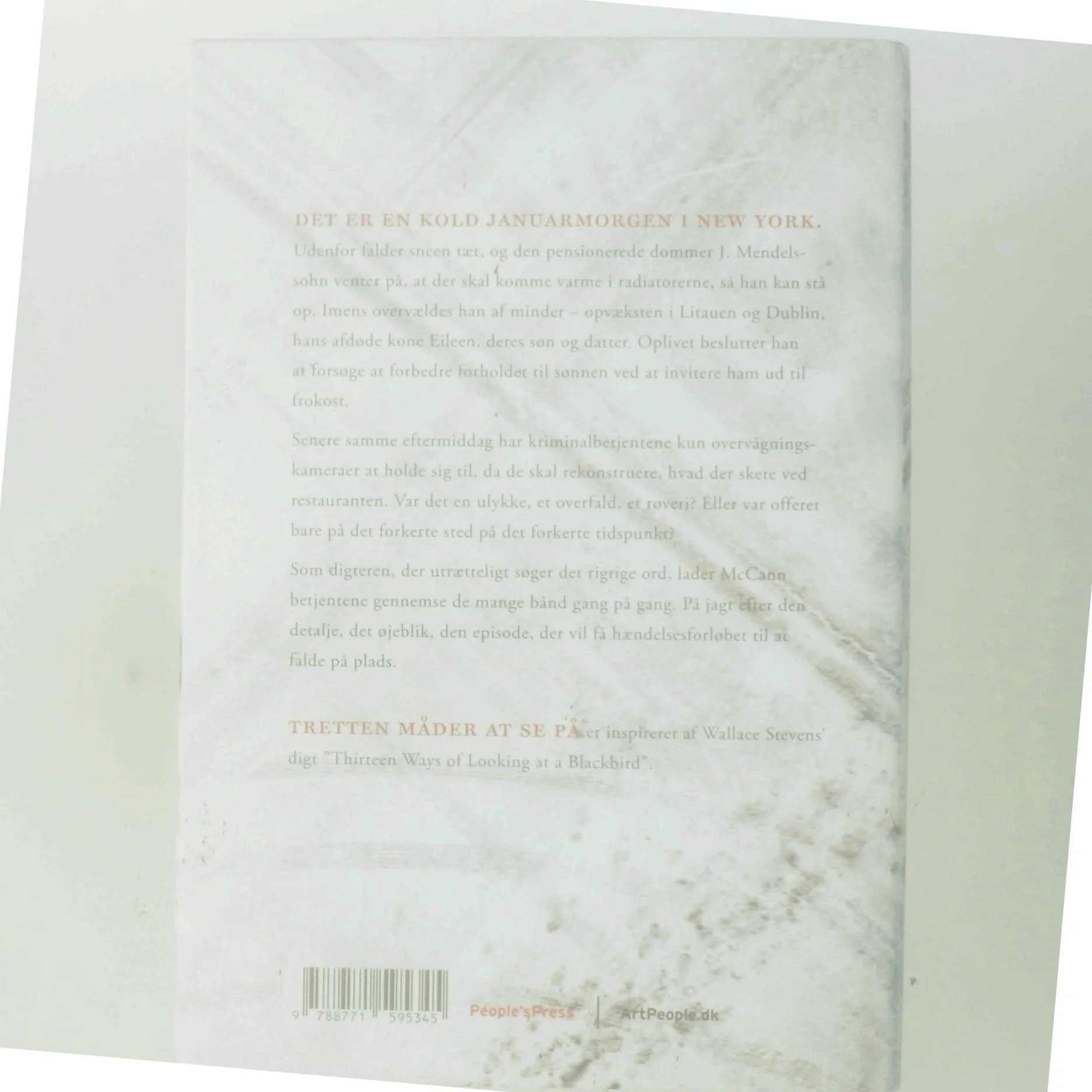 Tretten måder at se på : en roman og tre historier af Colum McCann (Bog)