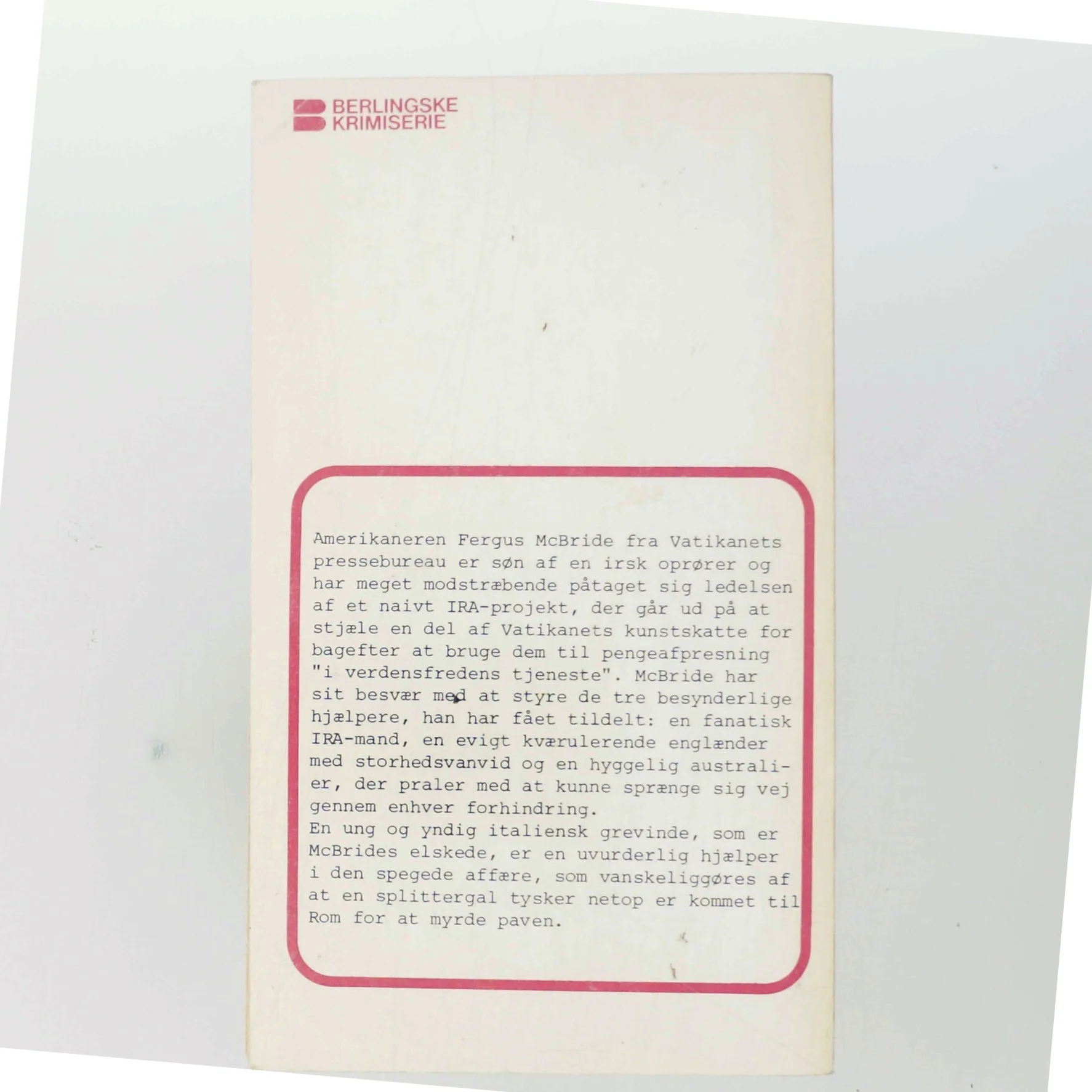 Lad den Hellige Fader Gå af Jon Cleary (Bog)