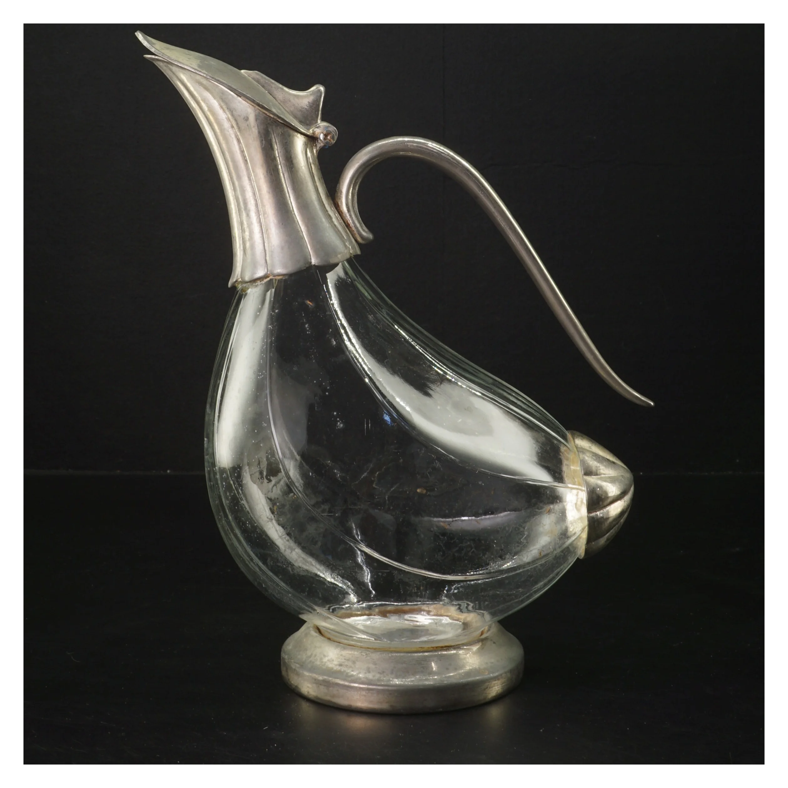 Glaskande med metalhåndtag (str. 25,5 cm)