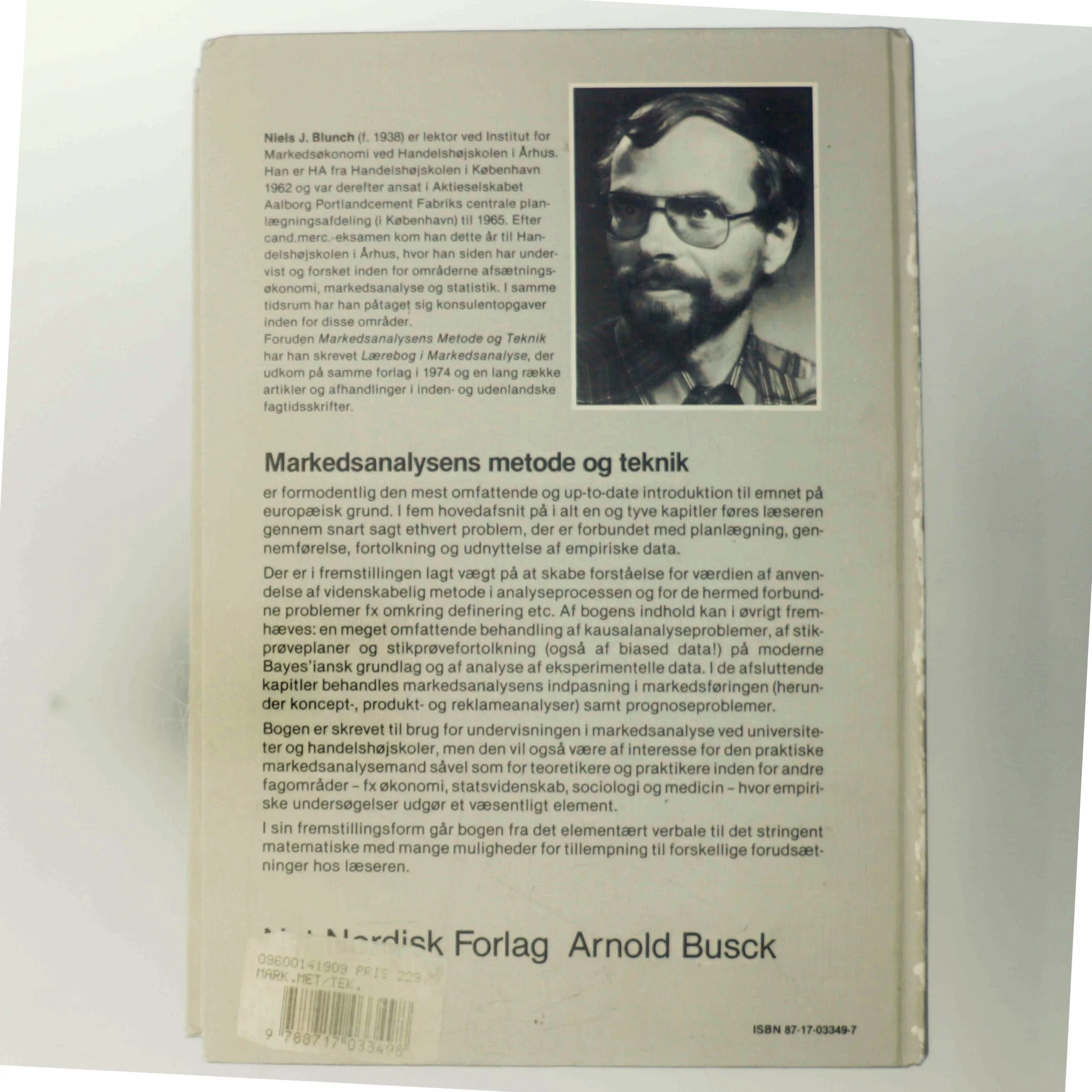 Markedsanalysens metode og teknik af Niels J. Blunch (Bog)