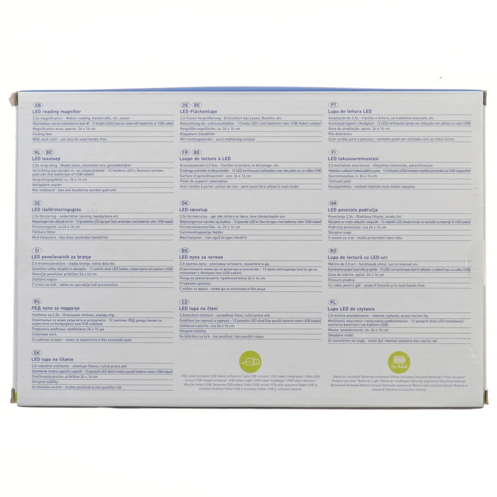 LED læselup fra Weinberger (str. 24x16 cm)