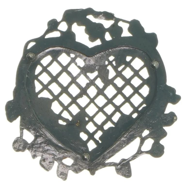 Dekorativt hjerteformet ornament (str. 8,5x8,5 cm)