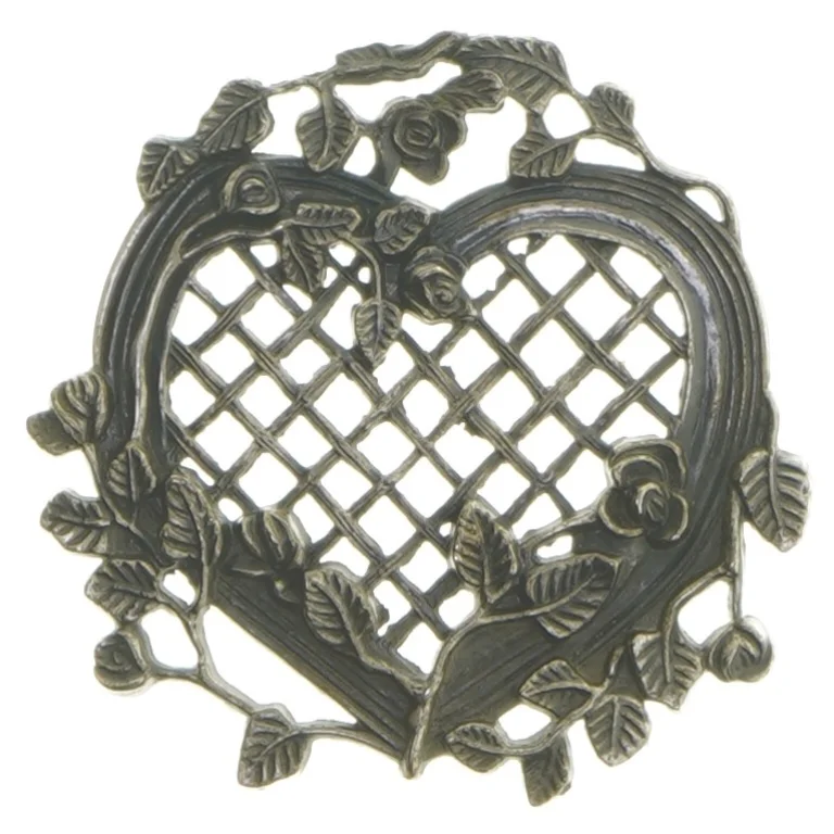 Dekorativt hjerteformet ornament (str. 8,5x8,5 cm)