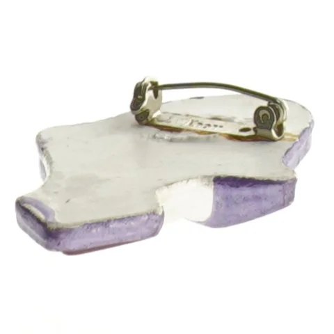 Art Deco Damehoved med Hat Broche fra Knorr (str. 5 x 4 cm)