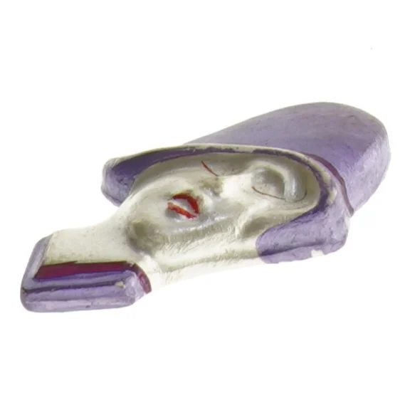 Art Deco Damehoved med Hat Broche fra Knorr (str. 5 x 4 cm)