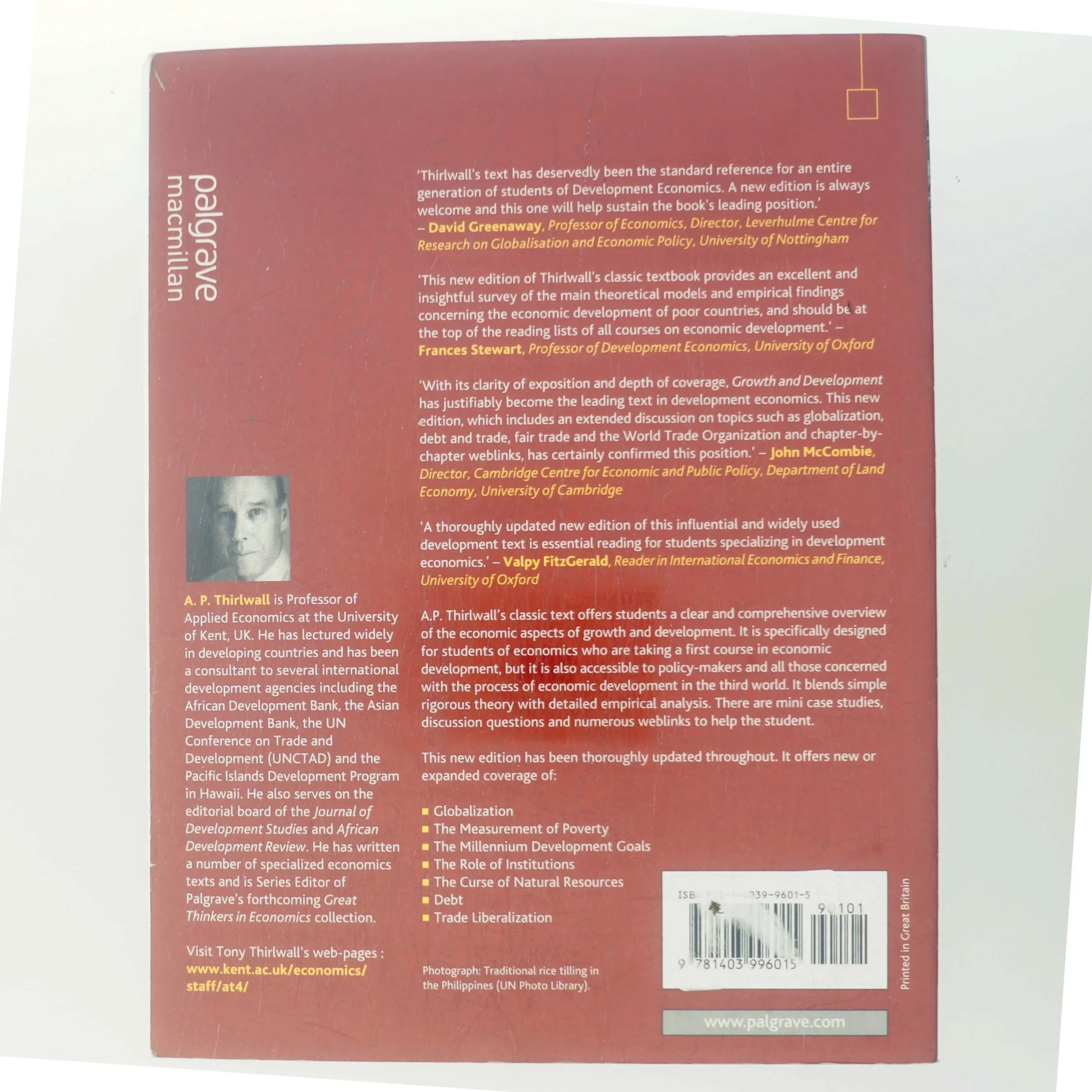 Growth & development : with special reference to developing economics af A. P. Thirlwall (Bog)