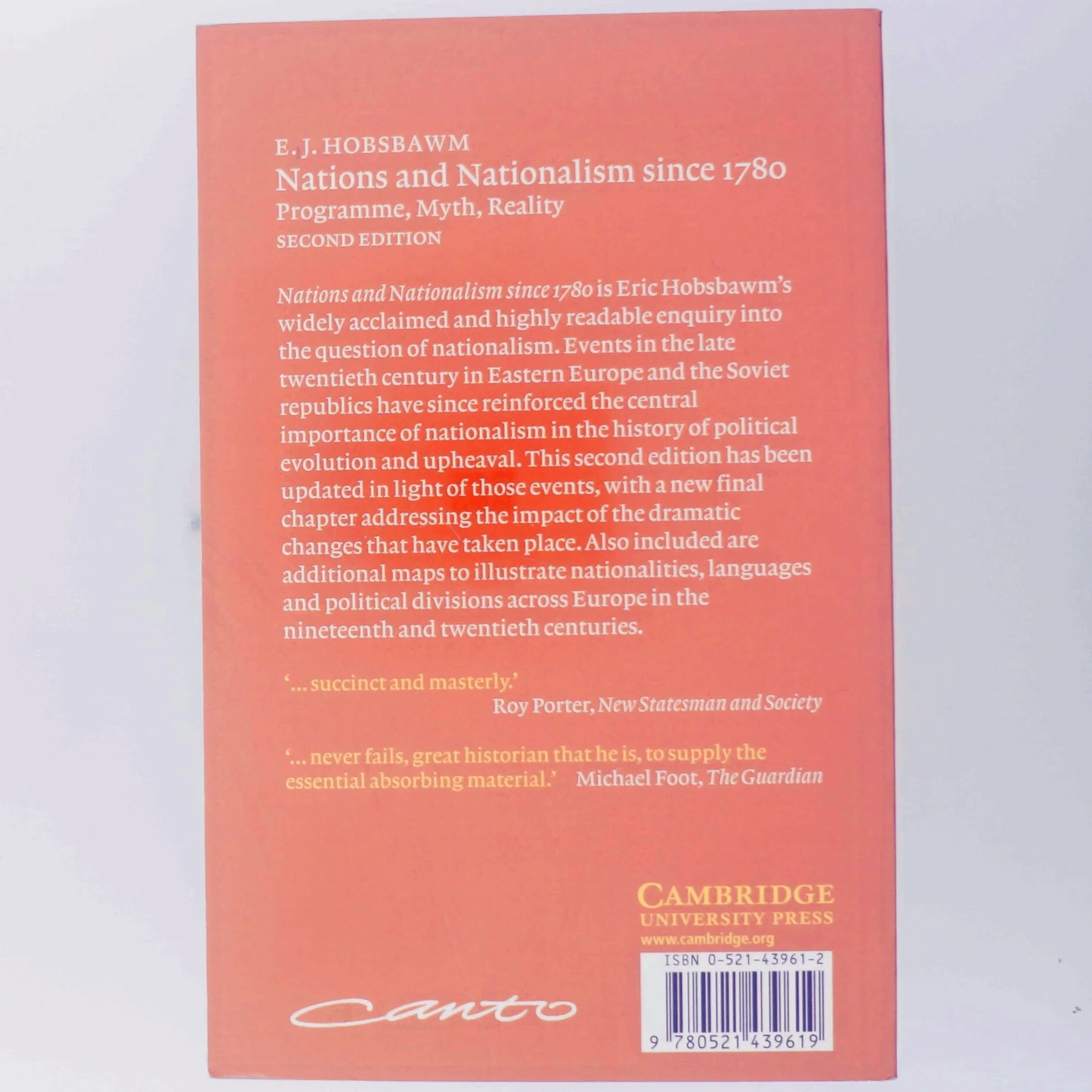 Nations and nationalism since 1780 : programme, myth, reality af Eric Hobsbawm (Bog)