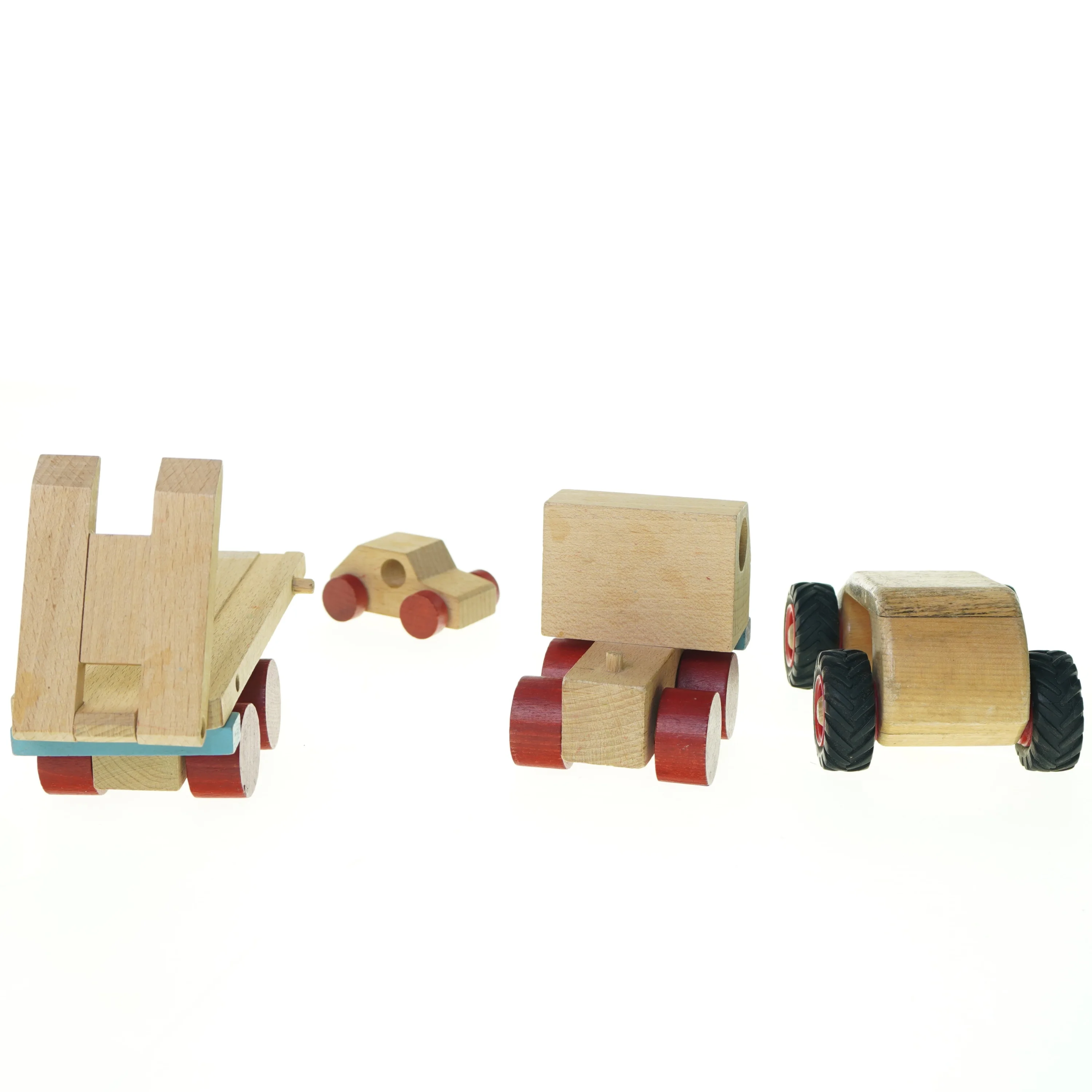 Træ legetøj Biler og Lastvogn fra Ok Hent (str. 25 x 7 cm)