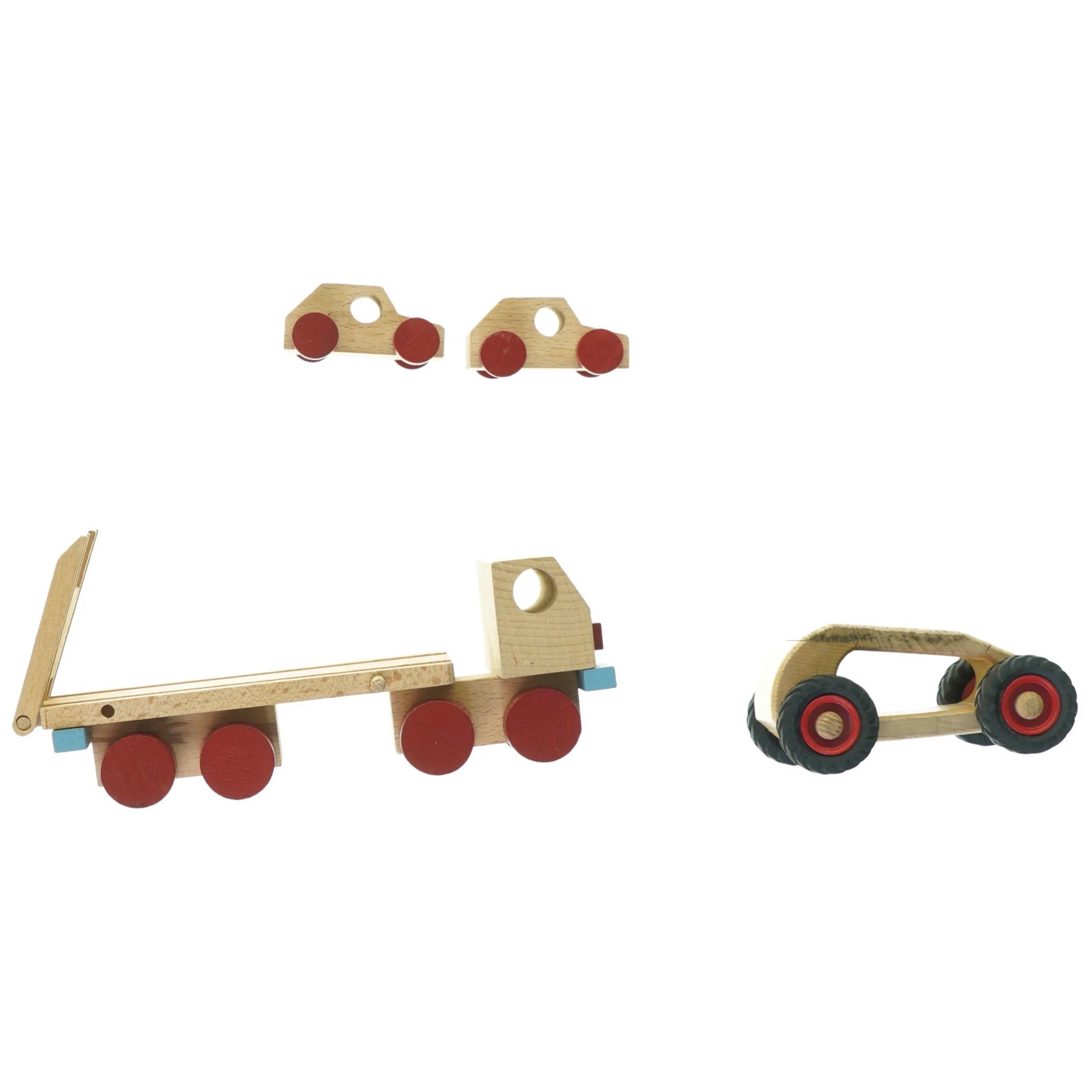 Træ legetøj Biler og Lastvogn fra Ok Hent (str. 25 x 7 cm)