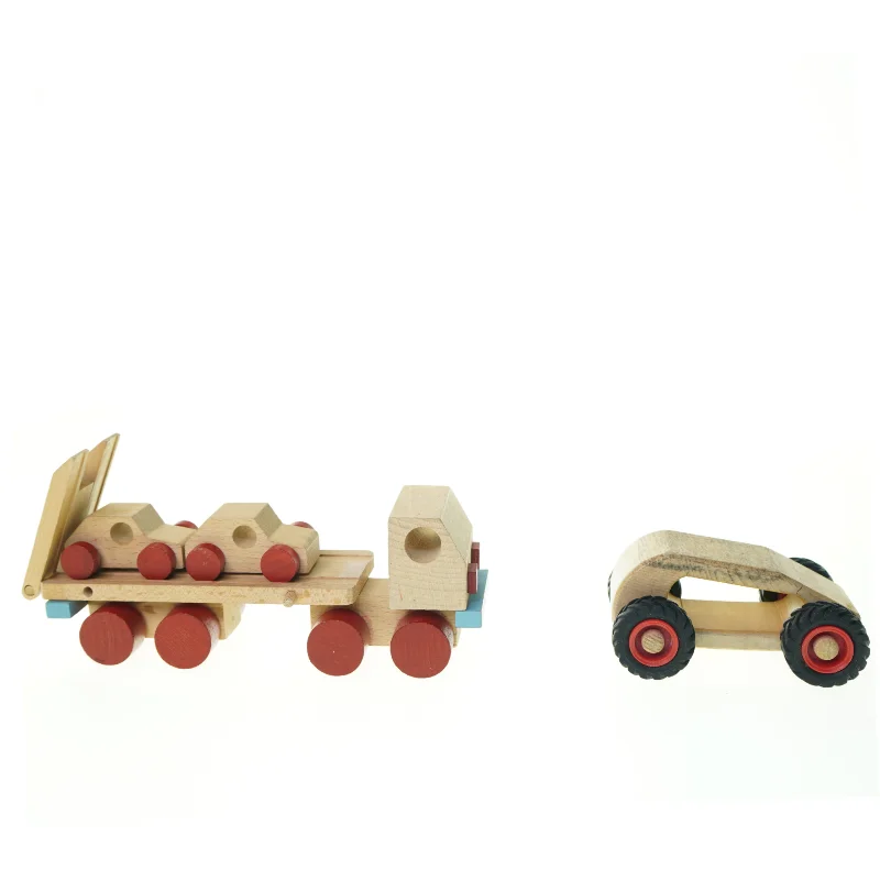 Træ legetøj Biler og Lastvogn fra Ok Hent (str. 25 x 7 cm)