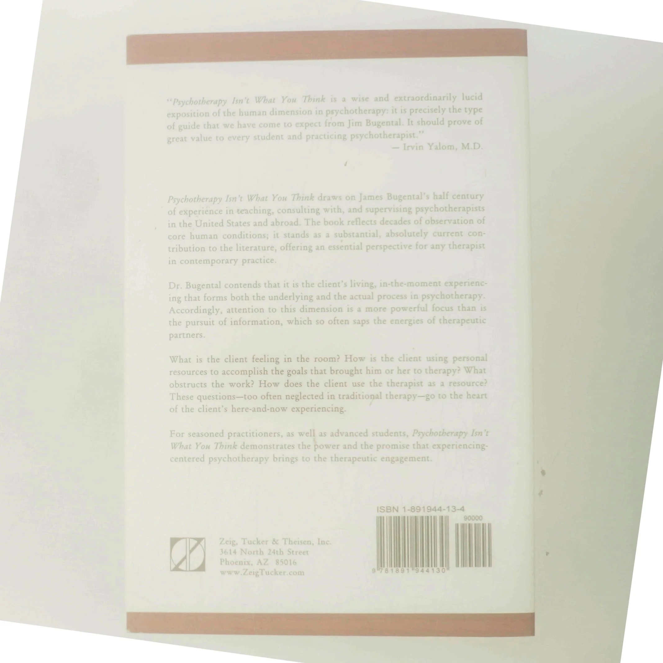 Psychotherapy Isn't What You Think af James F. T. Bugental (Bog)