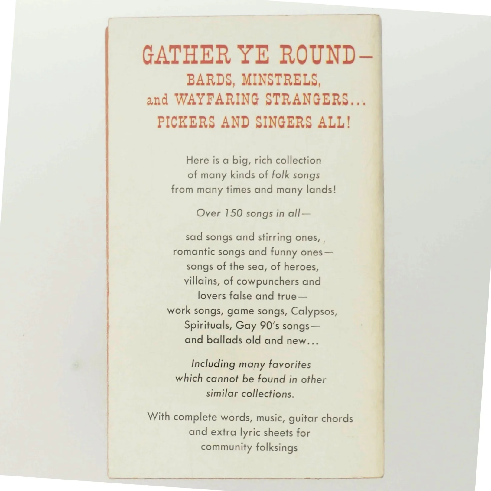 Sangbog med folkemusik fra Berkeley Medallion