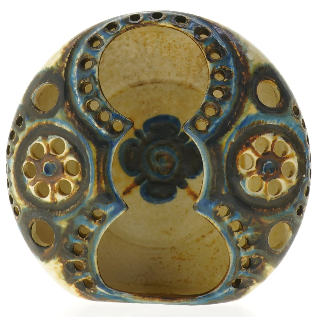 Keramik Lys hus fra Søholm Stentøj (str. 21 x 20 x 7 cm)