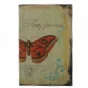 Vintage Retro Dekorativ Bog Opbevaring æske med sommerfugle betrukket med sort filt (str. 22 x 33 cm)