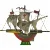 Vintage Nina - model af Christopher Columbus' Skib 1492 (str. 13 cm)