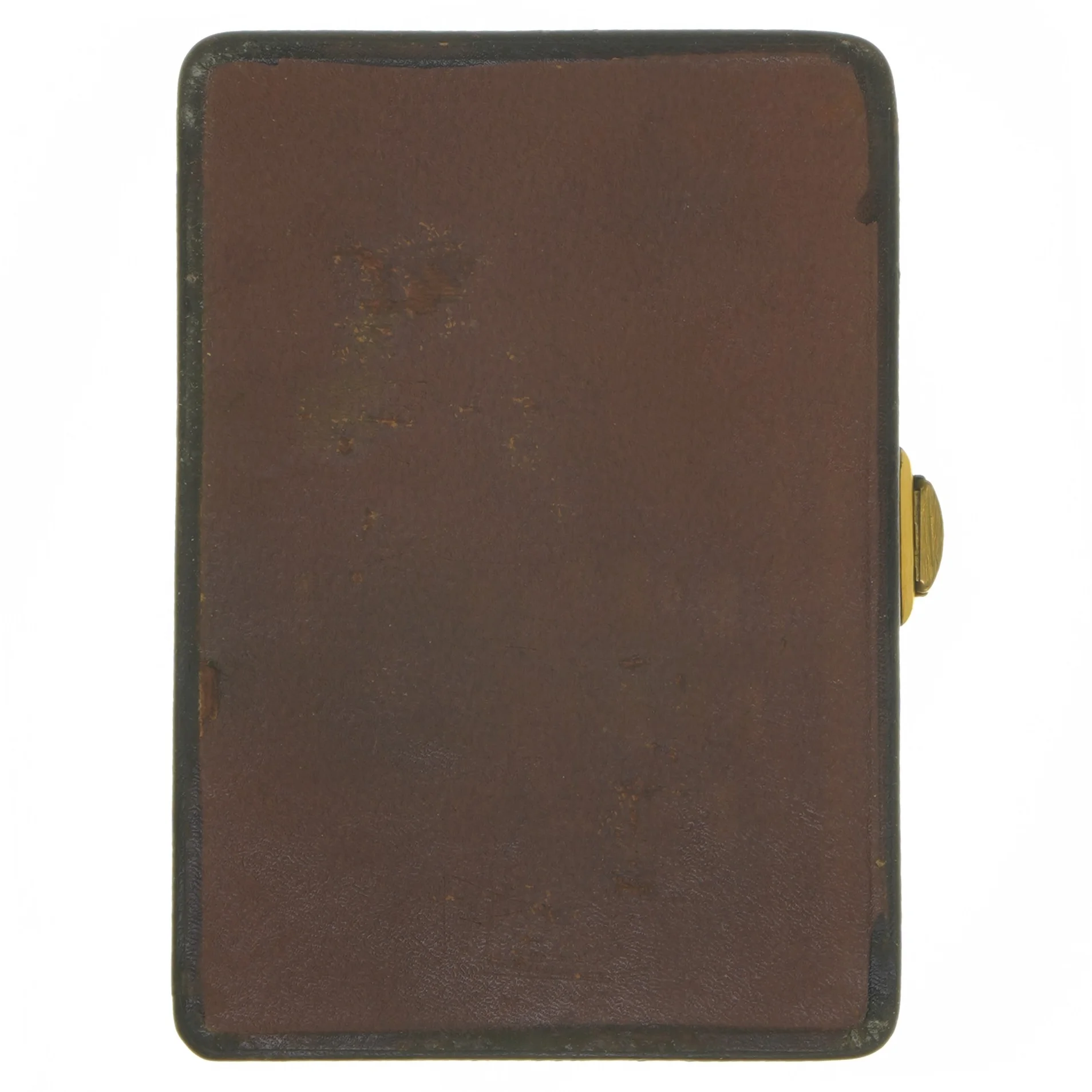 Vintage Læder smykkeskrin med spejl og nøgle (str. 20x14x6 cm)